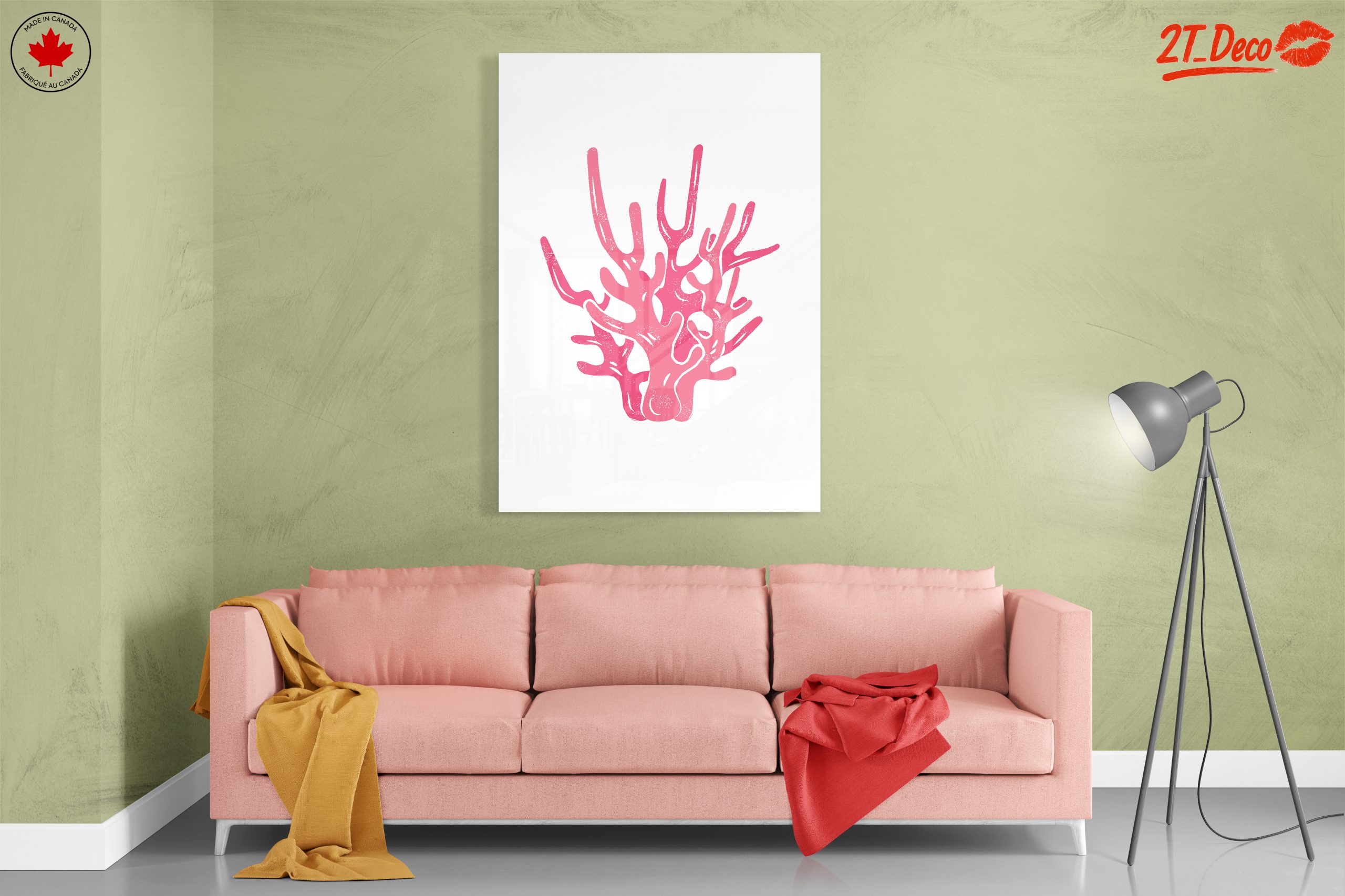 Stylized Pink Coral Abstract Art - Image 7