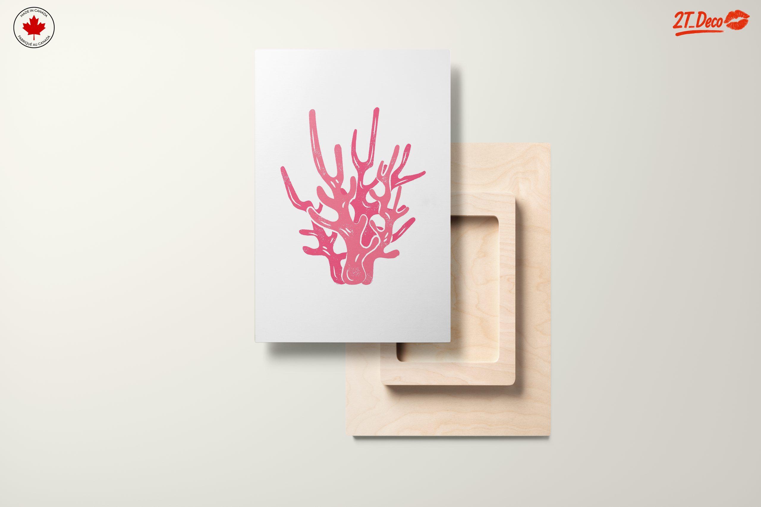 Stylized Pink Coral Abstract Art - Image 11