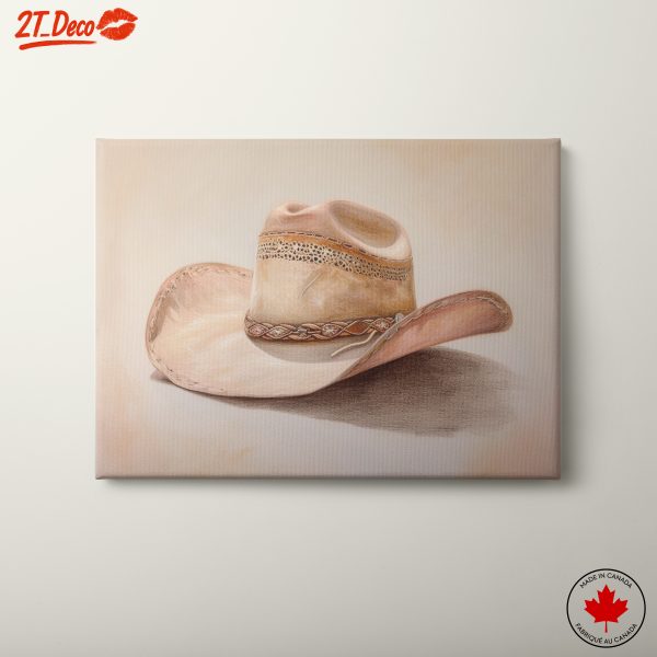 Detailed Cowboy Hat Artwork for Rustic Decor