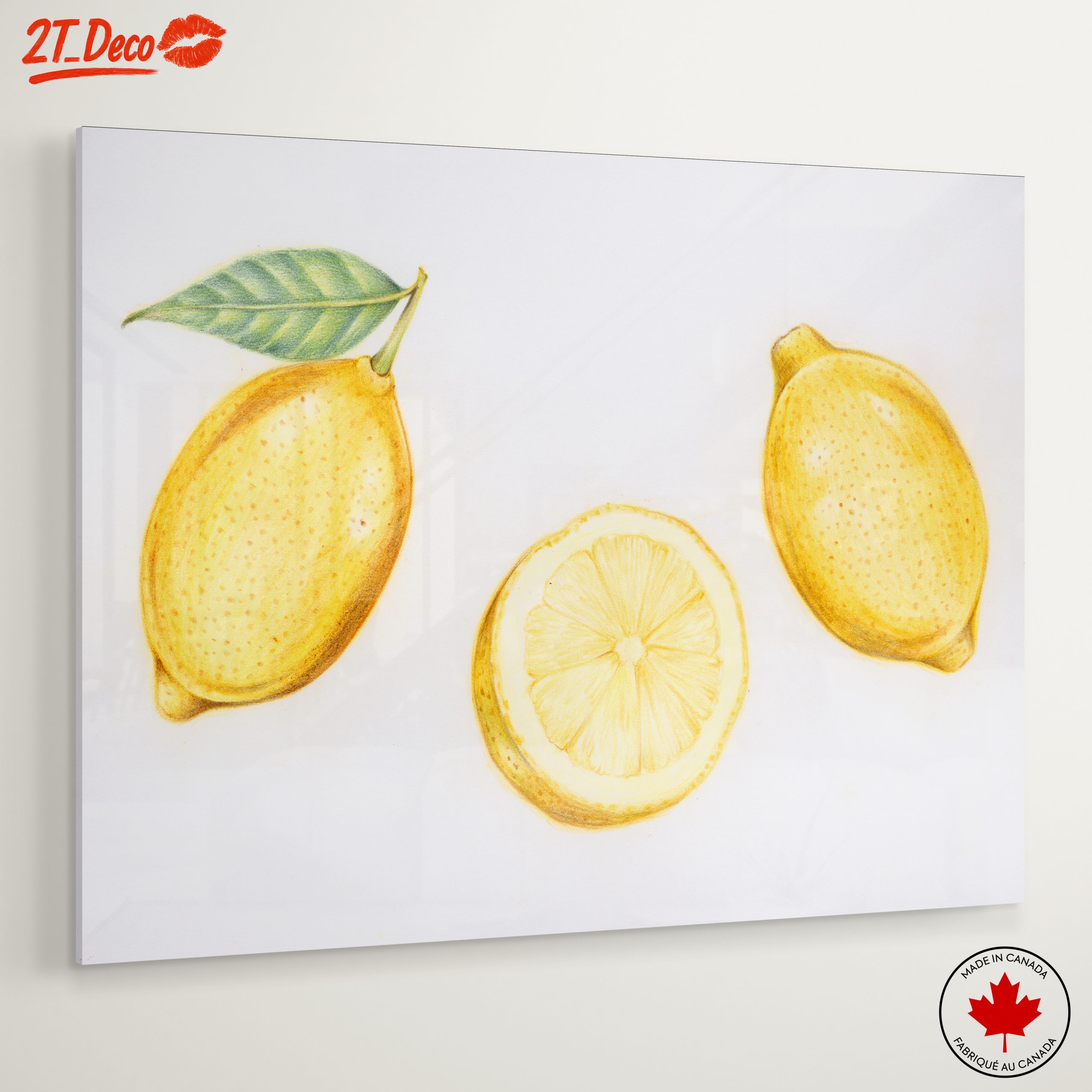 Artistic Lemon Illustration for Kitchen Decor - Image 6