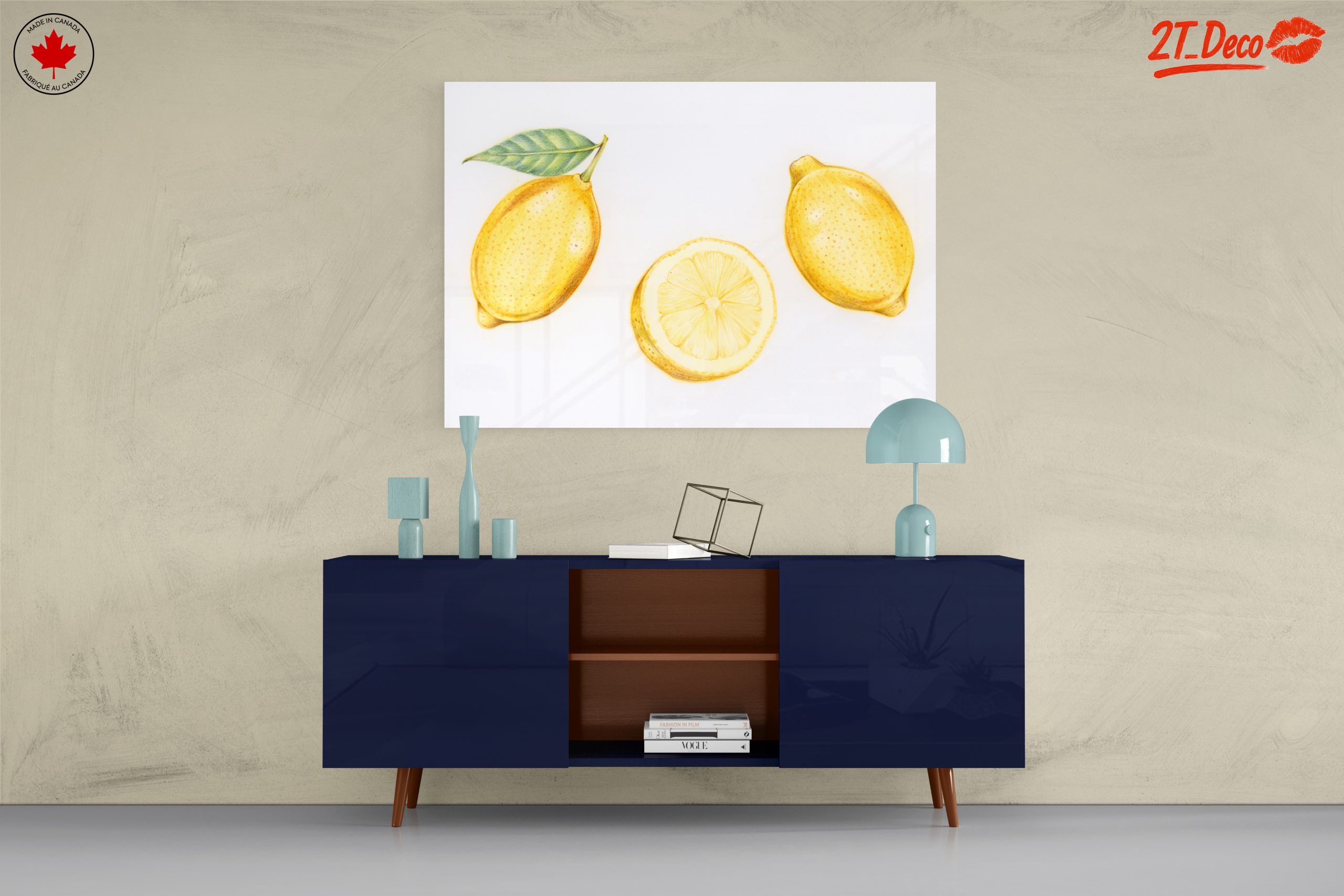 Artistic Lemon Illustration for Kitchen Decor - Image 8