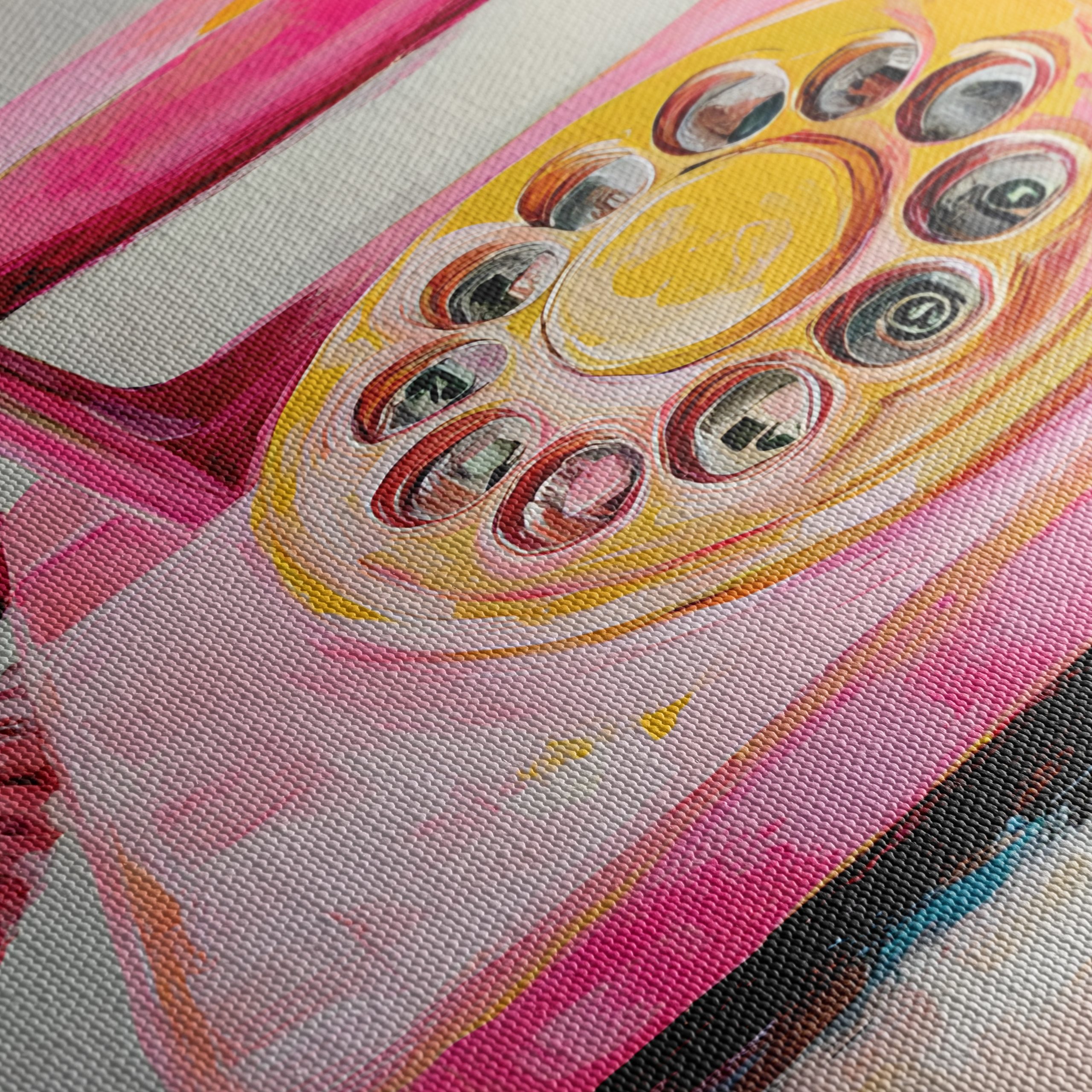 Whimsical Pink Vintage Telephone Art - Image 5