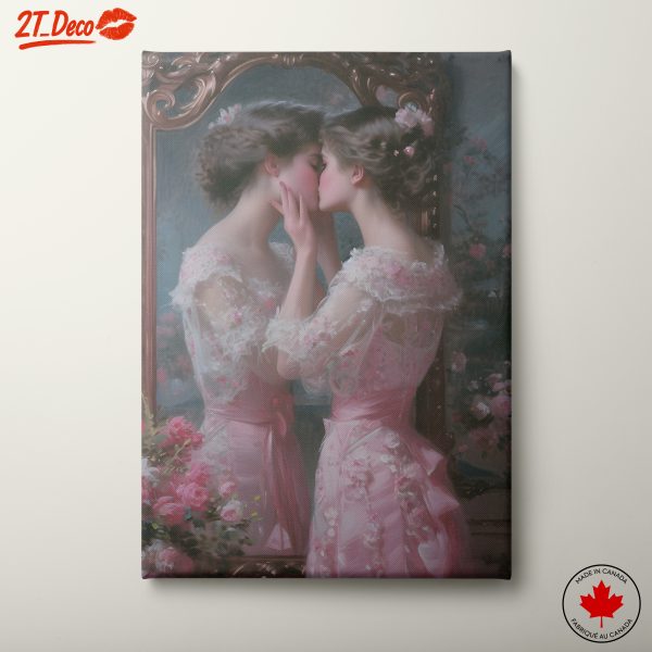 Intimate Portrait of Two Women in Elegant Dresses