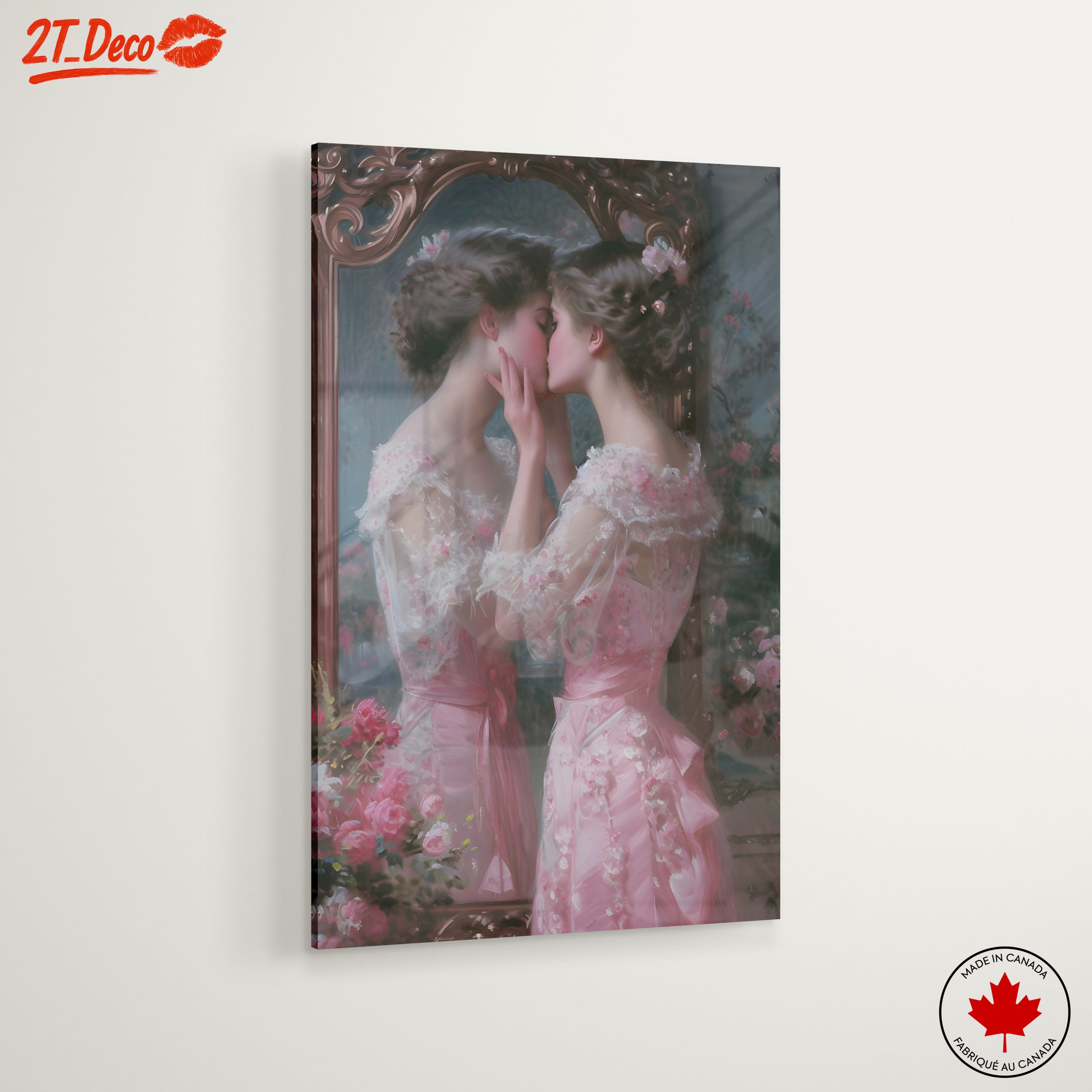 Intimate Portrait of Two Women in Elegant Dresses - Image 6
