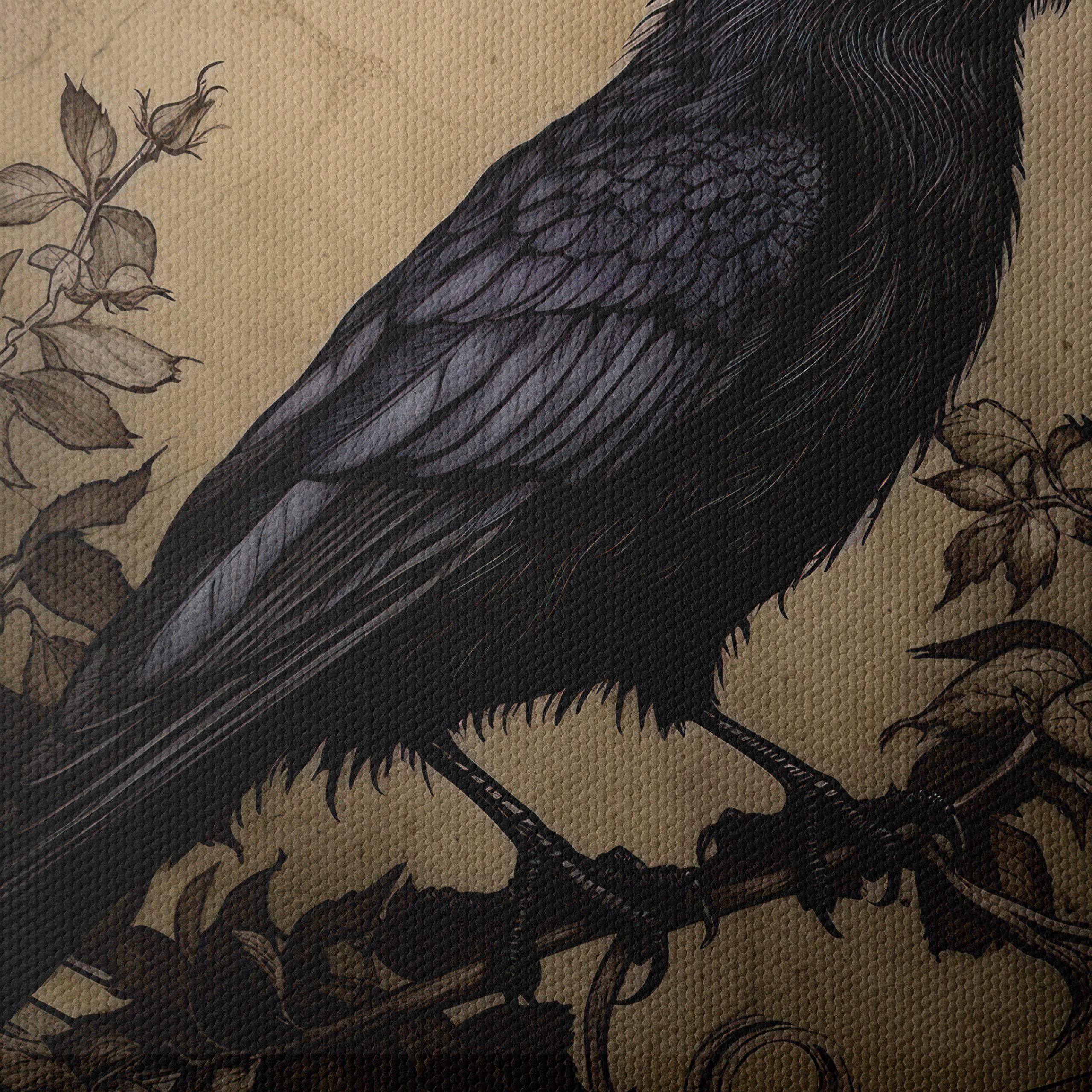Stylized Raven with Roses Artwork - Image 4