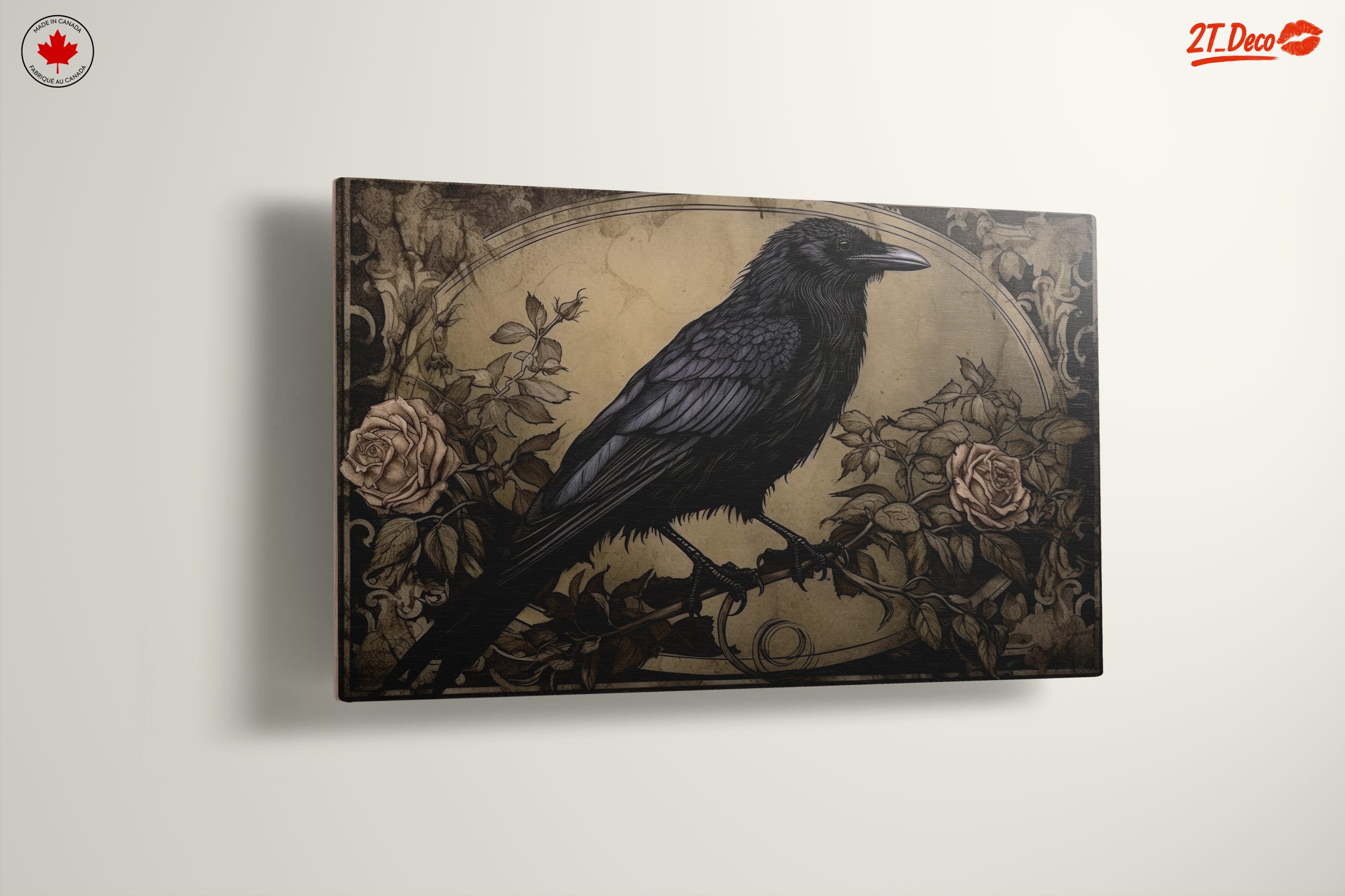 Stylized Raven with Roses Artwork - Image 13