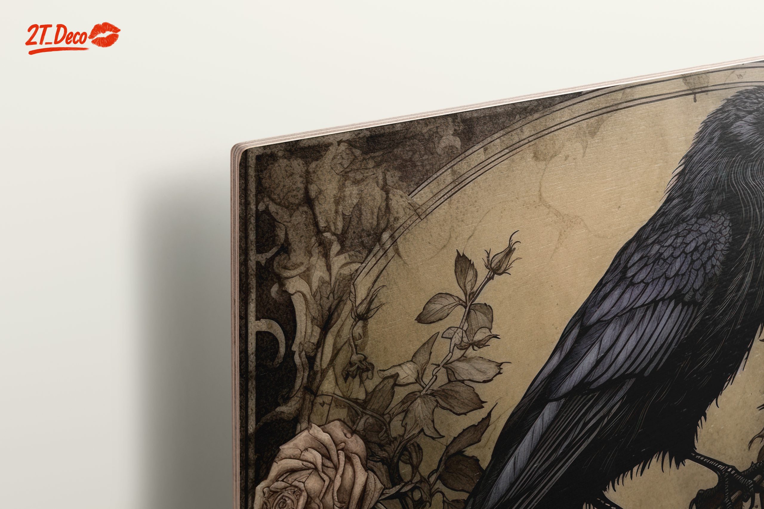 Stylized Raven with Roses Artwork - Image 15