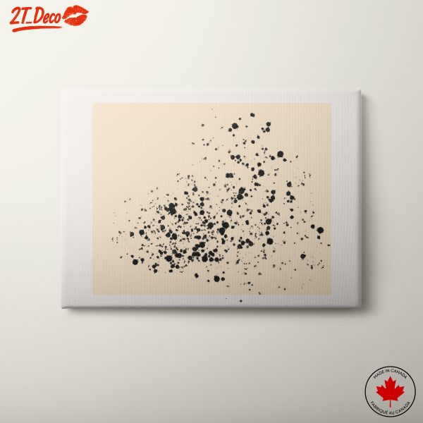 Minimalist Abstract Black and Beige Art
