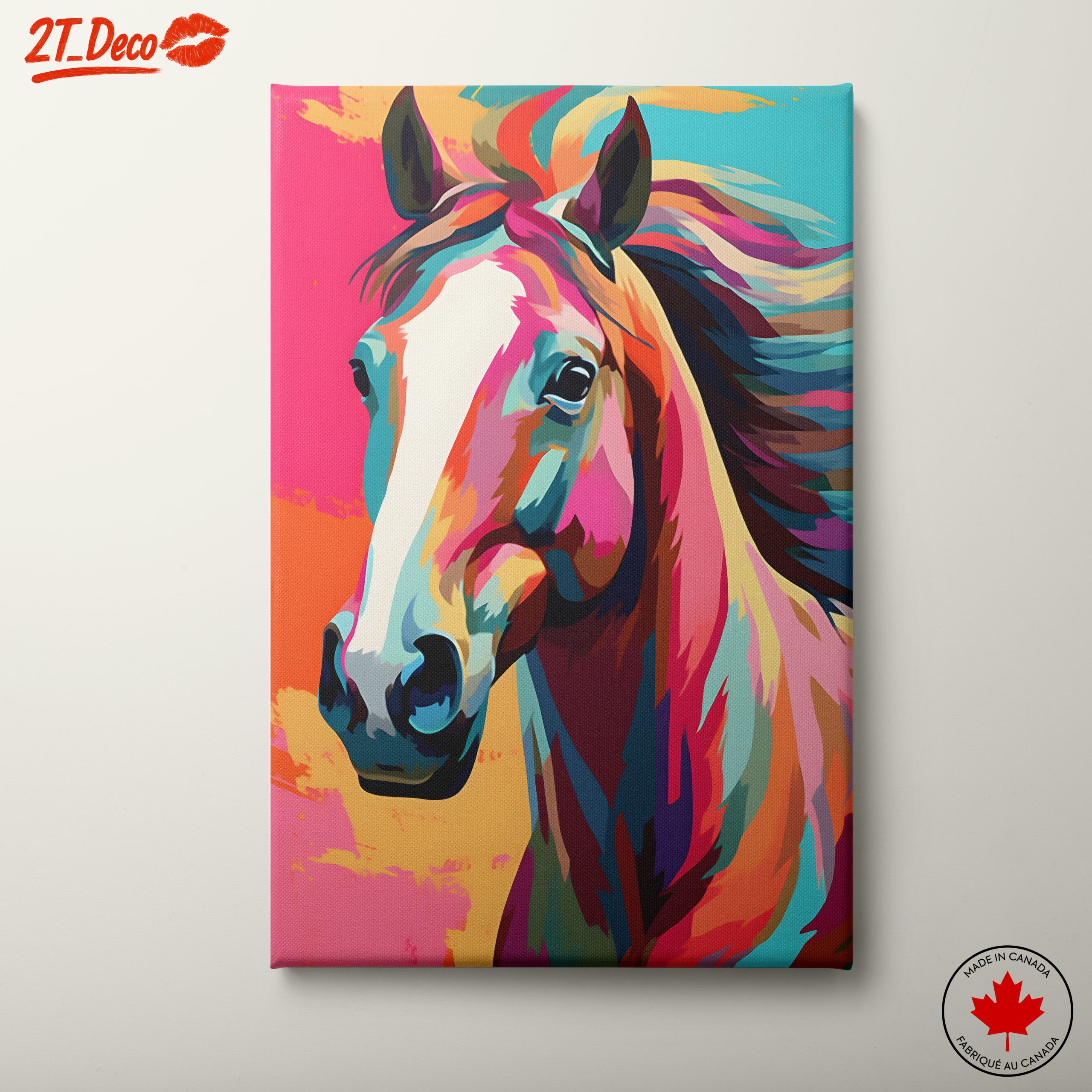 Vibrant Colorful Horse Art 3