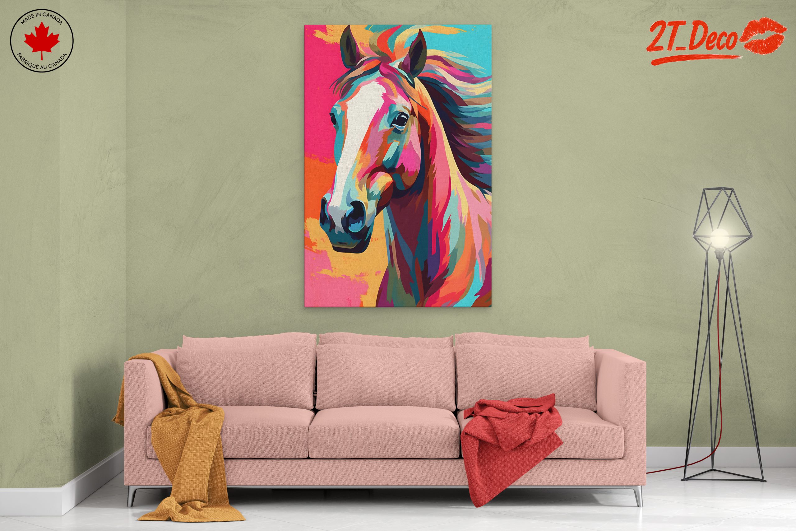 Vibrant Colorful Horse Art 3 - Image 2