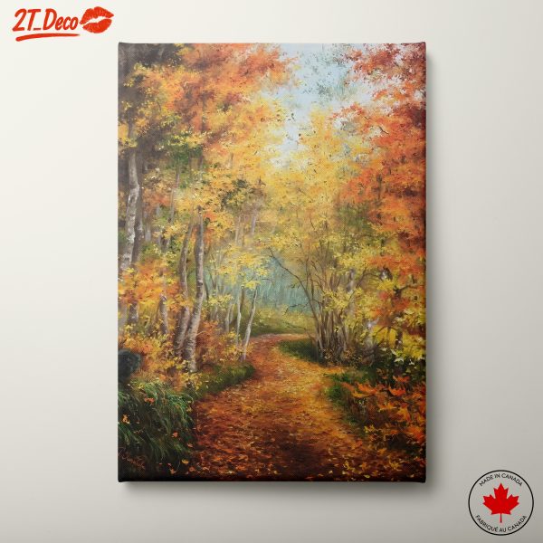 Autumn Pathway Through Vibrant Trees