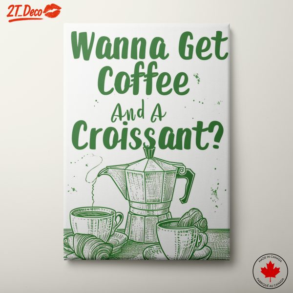 Coffee and Croissant Art
