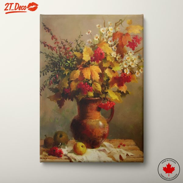 Vibrant Floral Arrangement in a Pot