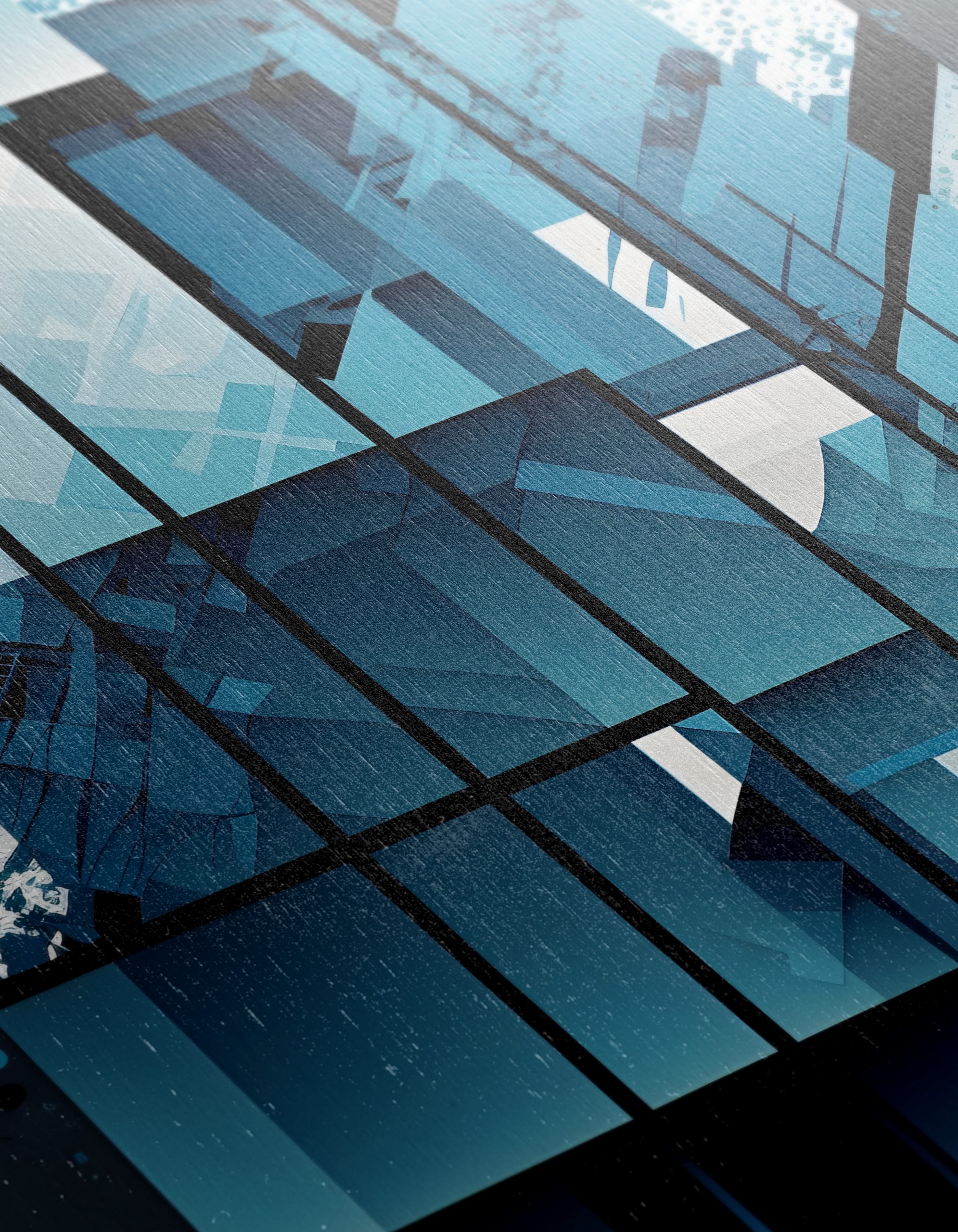 Dynamic Blue Abstract Composition Art - Image 12