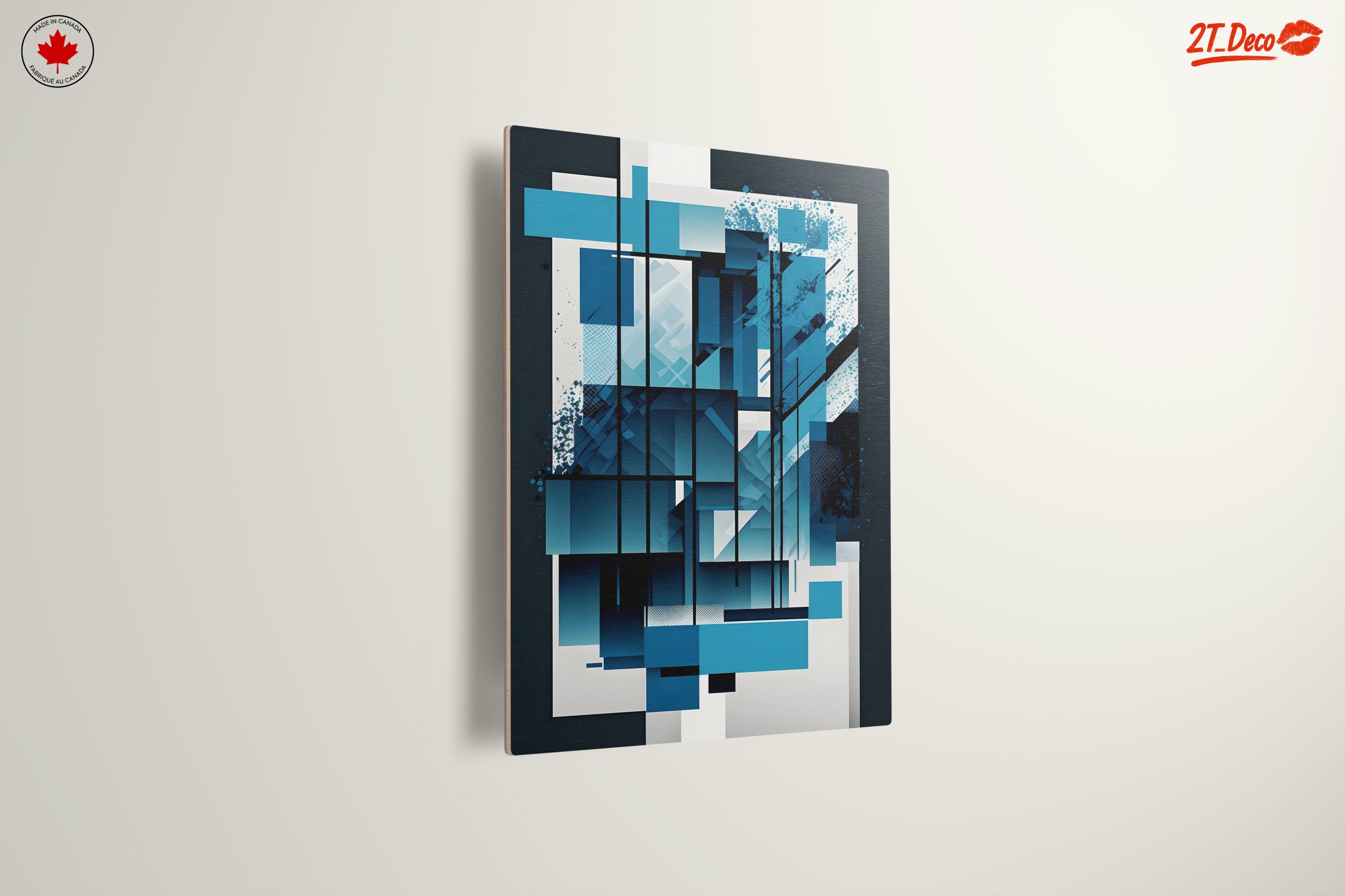 Dynamic Blue Abstract Composition Art - Image 13