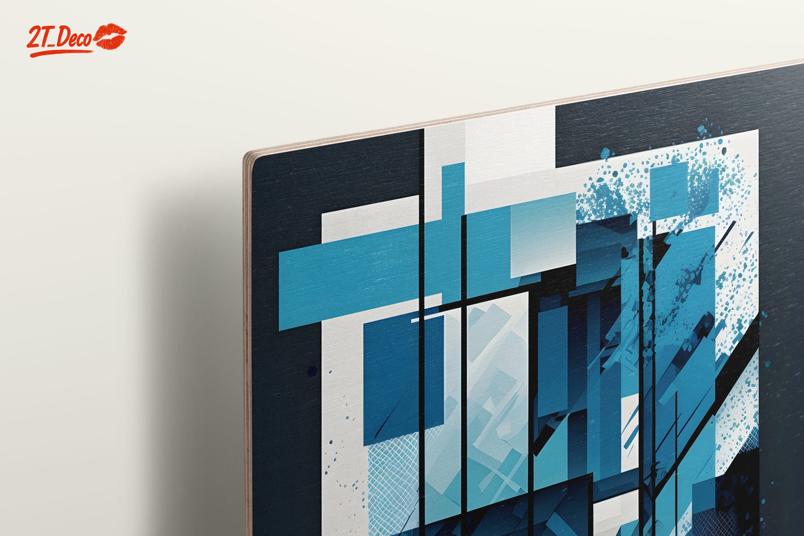 Dynamic Blue Abstract Composition Art - Image 15