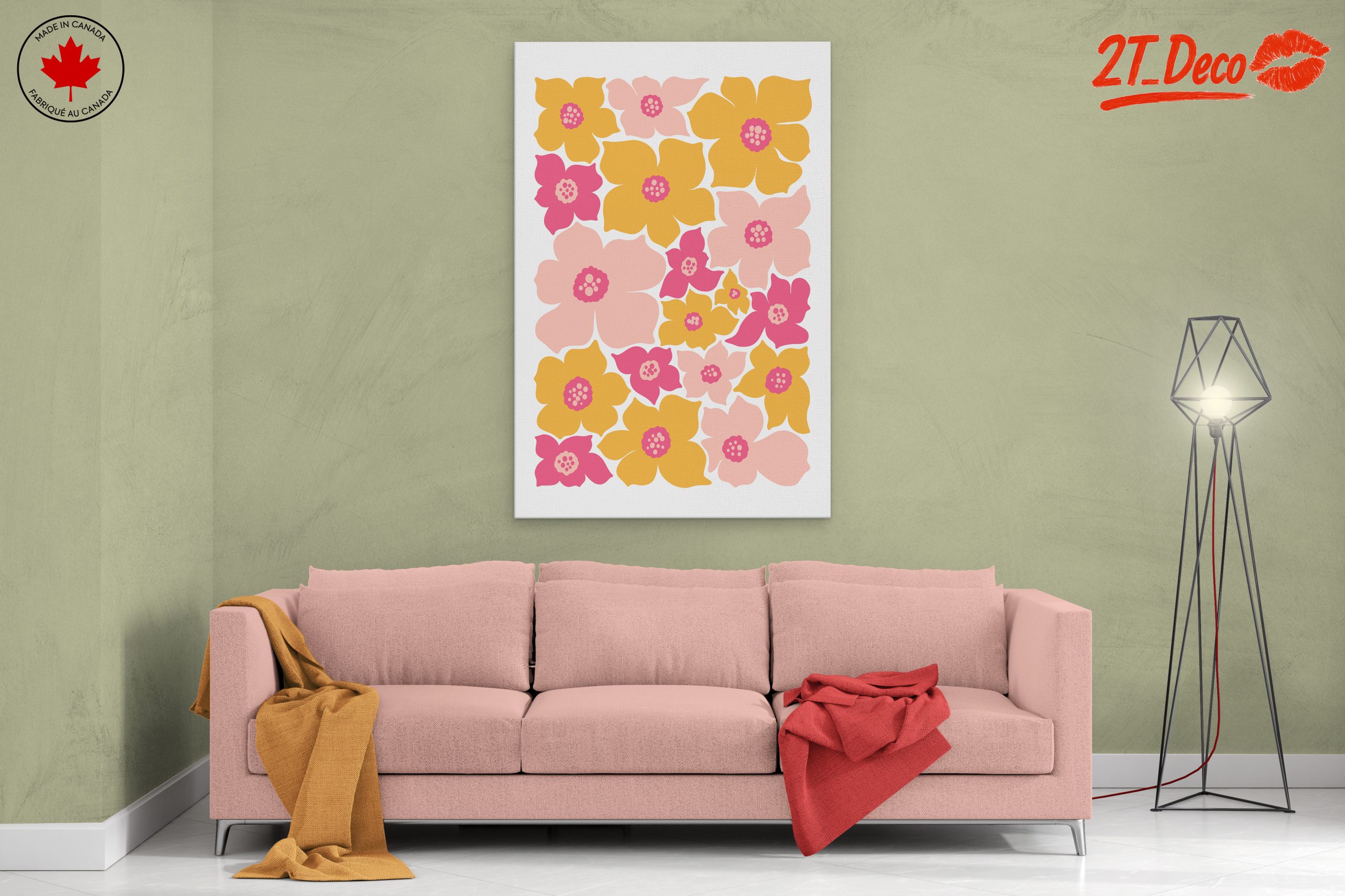 Vibrant Floral Arrangement Wall Art - Image 2