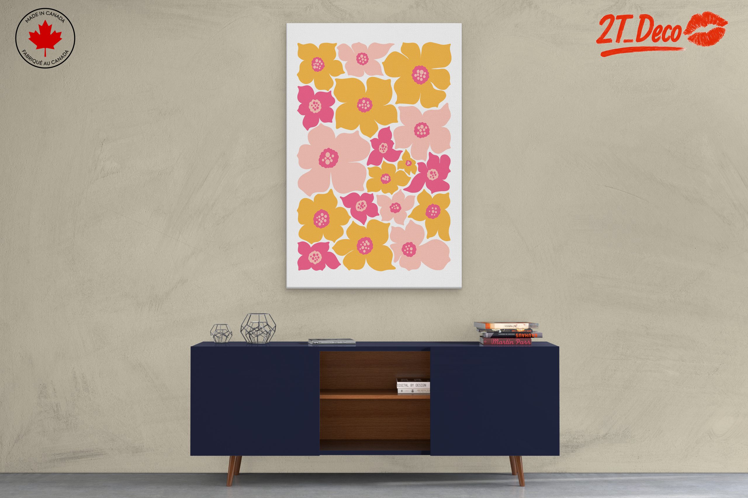 Vibrant Floral Arrangement Wall Art - Image 3