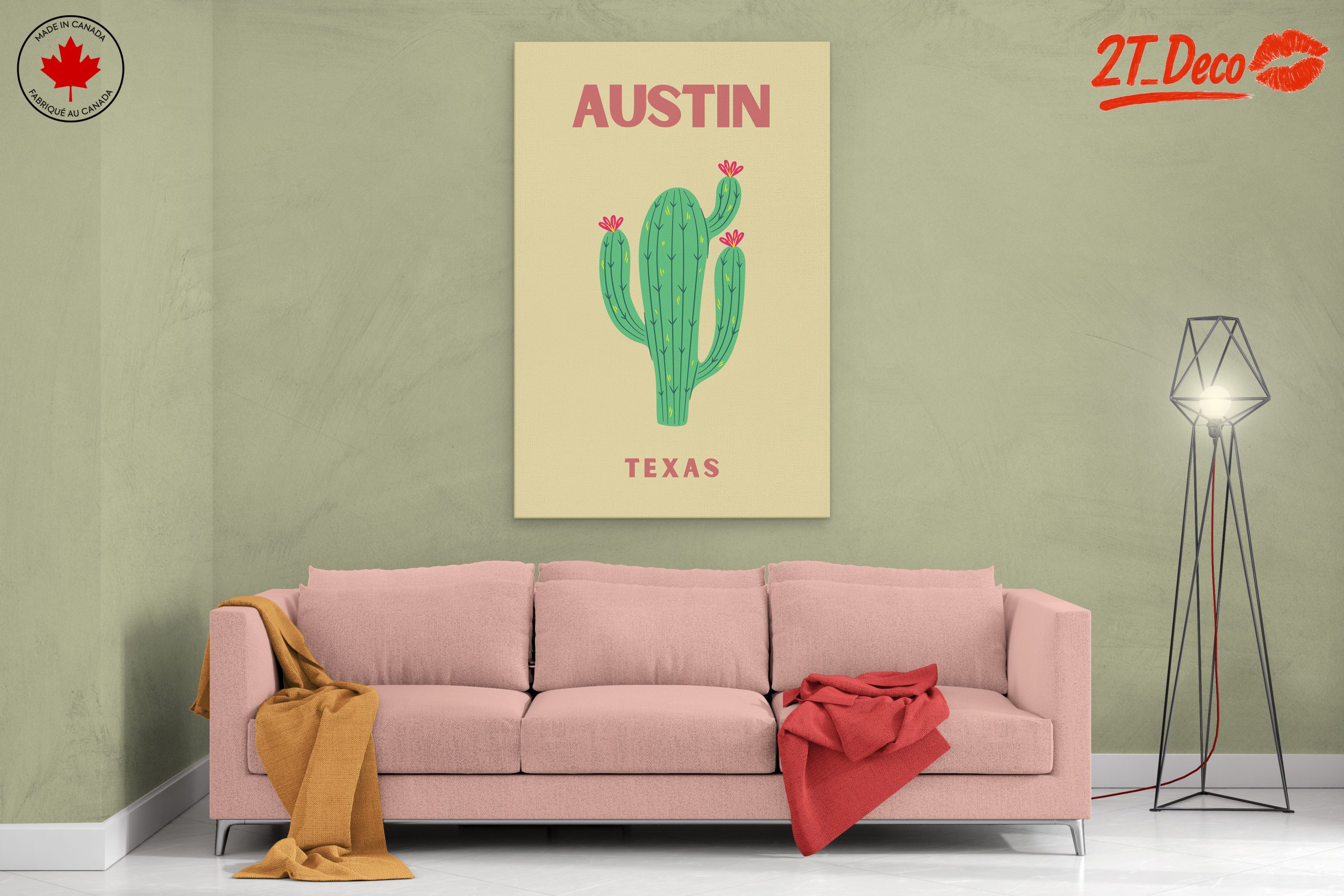Austin Texas Cactus Urban Art - Image 2