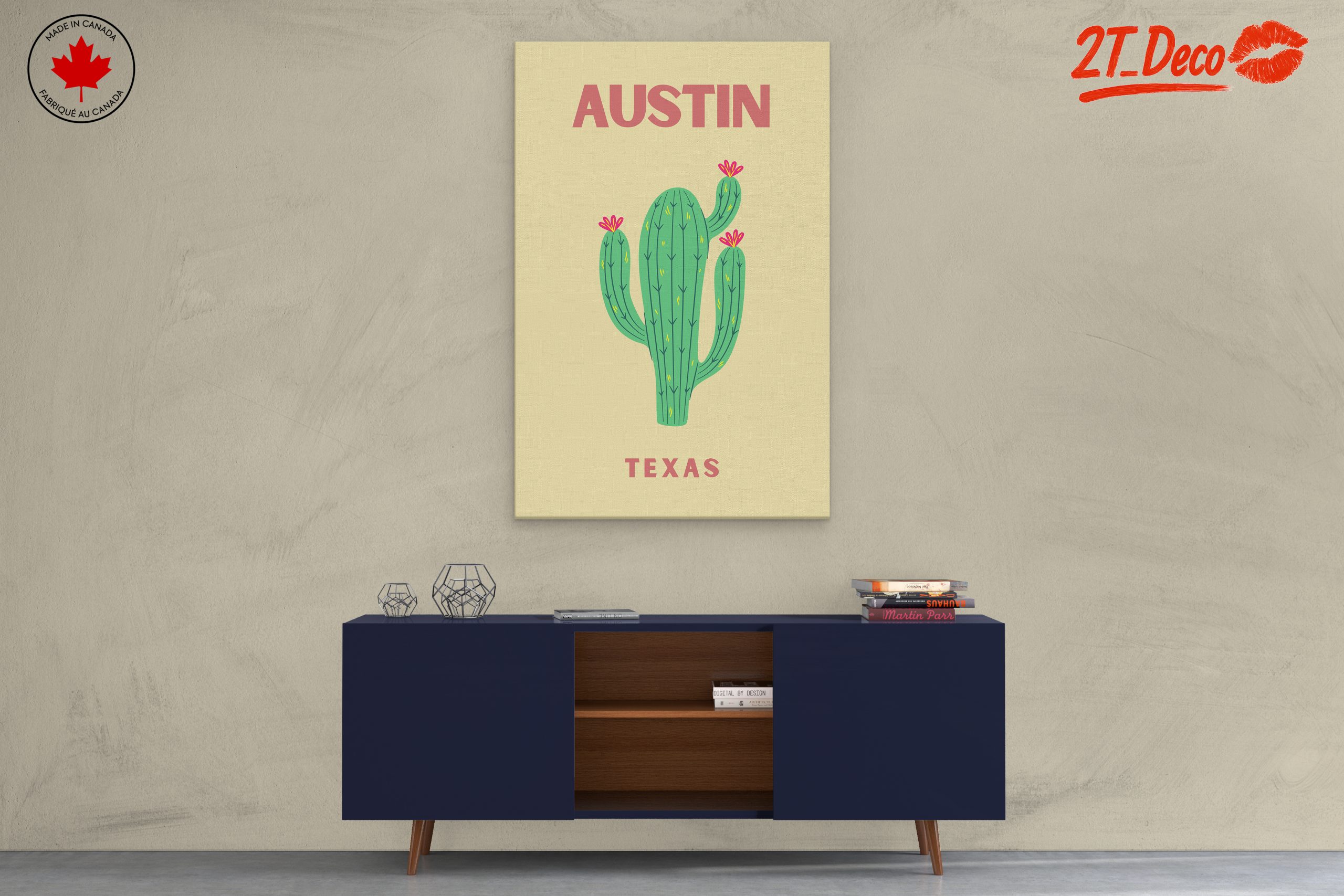 Austin Texas Cactus Urban Art - Image 3
