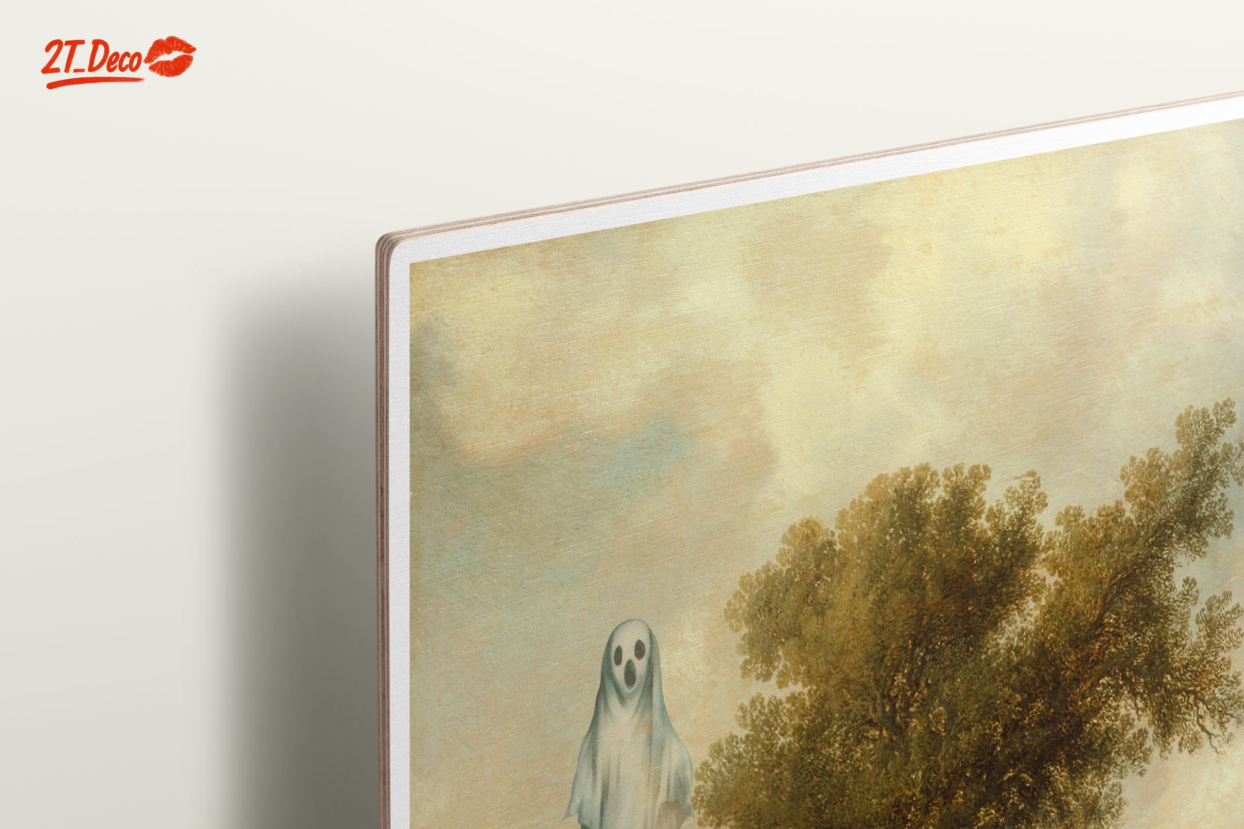 Whimsical Ghosts in a Serene Landscape Art - Image 15