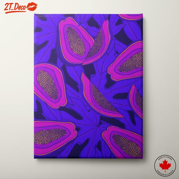 Vibrant Abstract Papaya Art 3