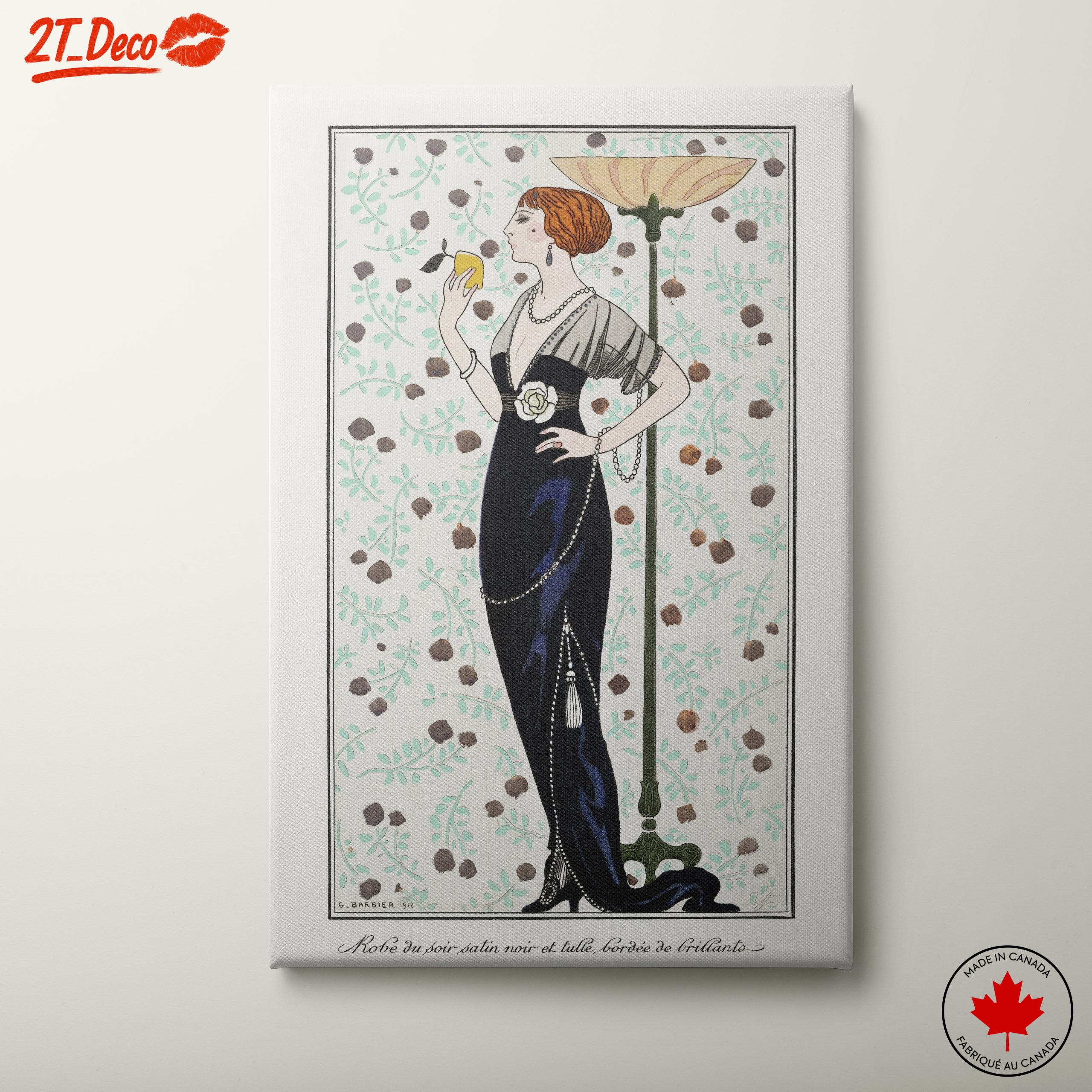 Elegant Vintage Fashion Illustration of a Woman
