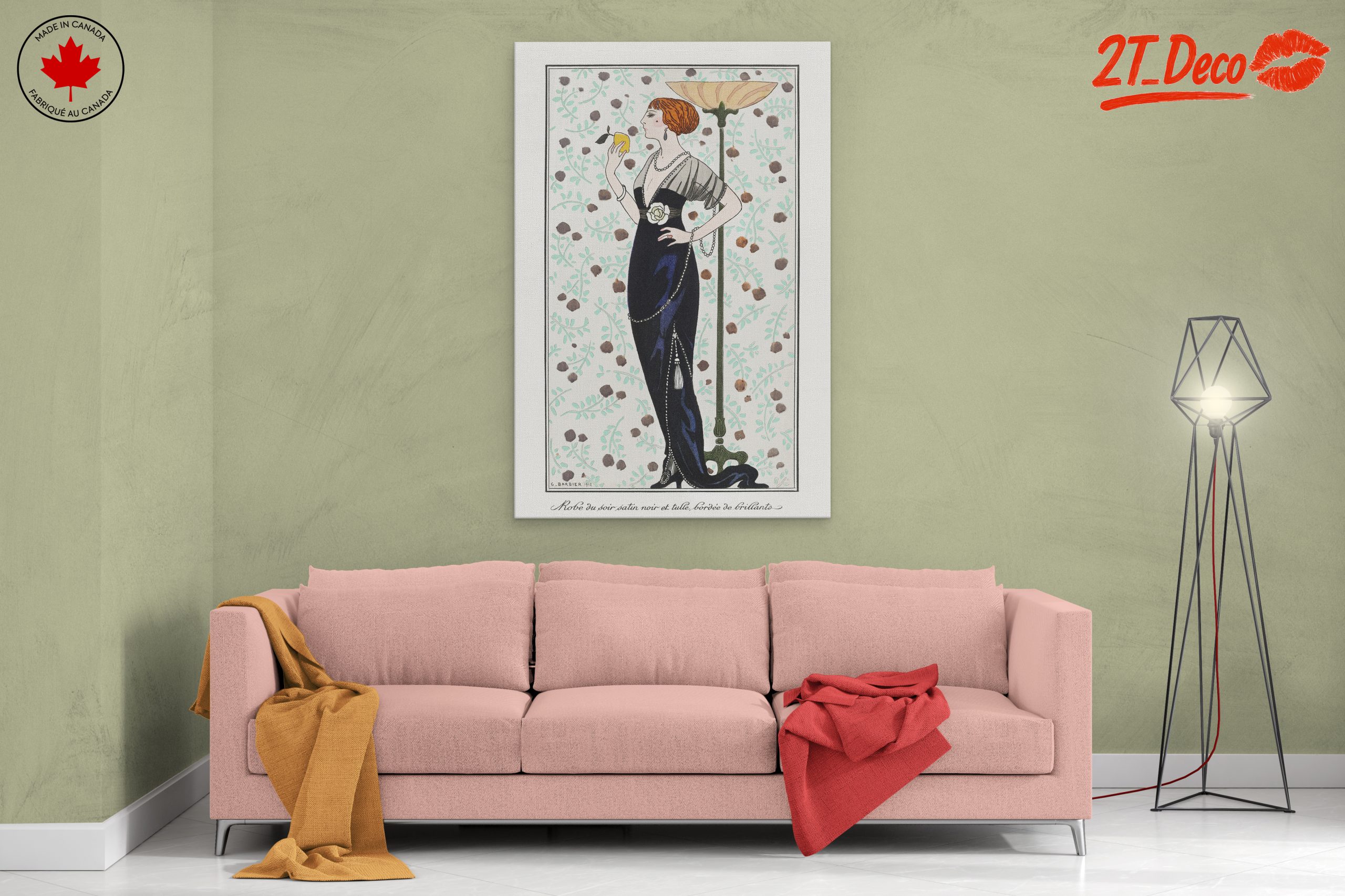 Elegant Vintage Fashion Illustration of a Woman - Image 2