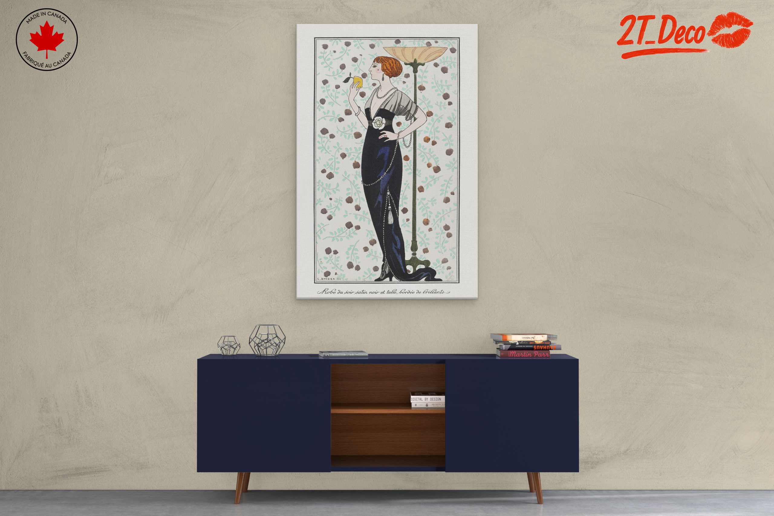 Elegant Vintage Fashion Illustration of a Woman - Image 3