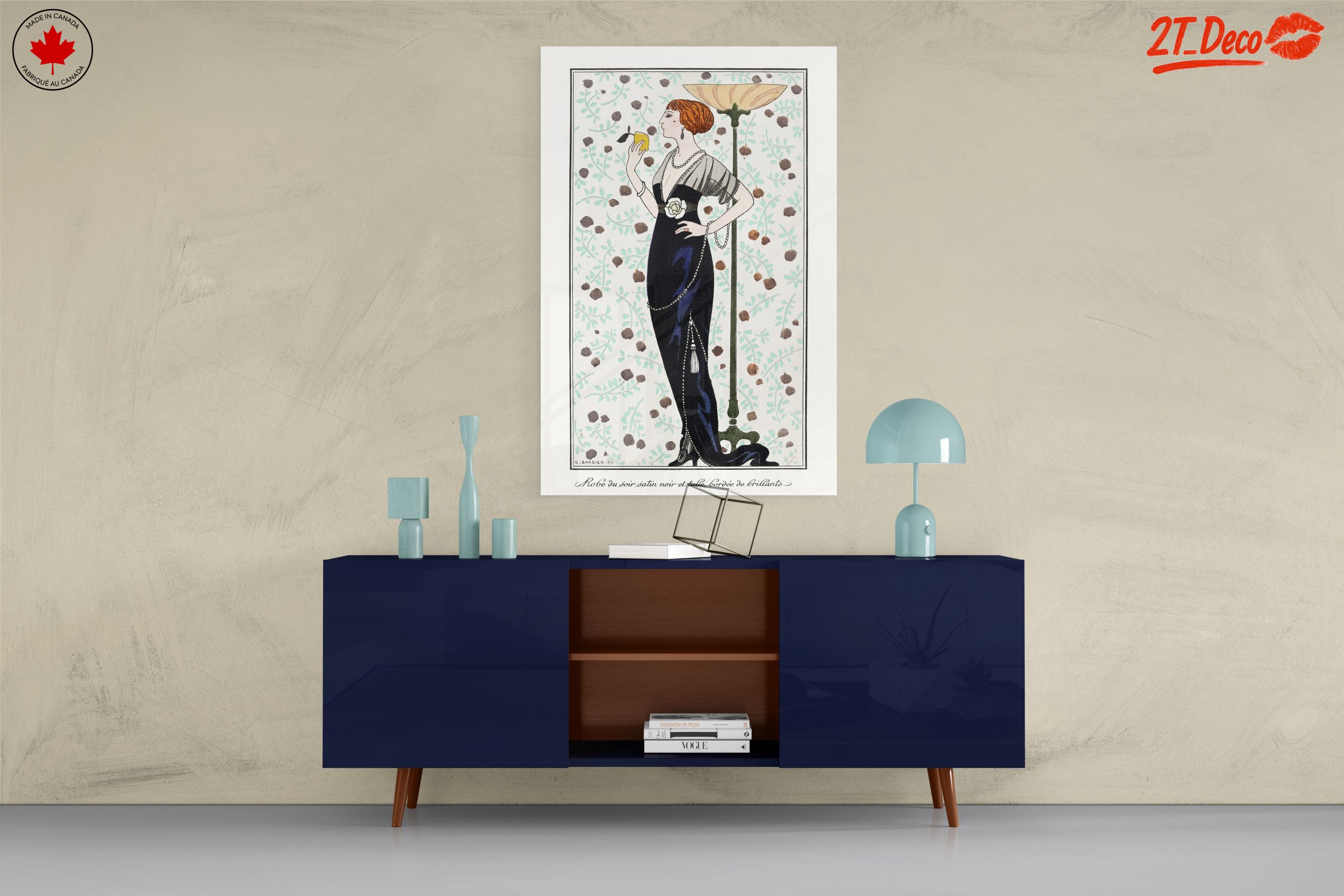 Elegant Vintage Fashion Illustration of a Woman - Image 8