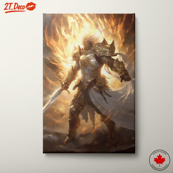 Fantasy Warrior Surrounded by Flames
