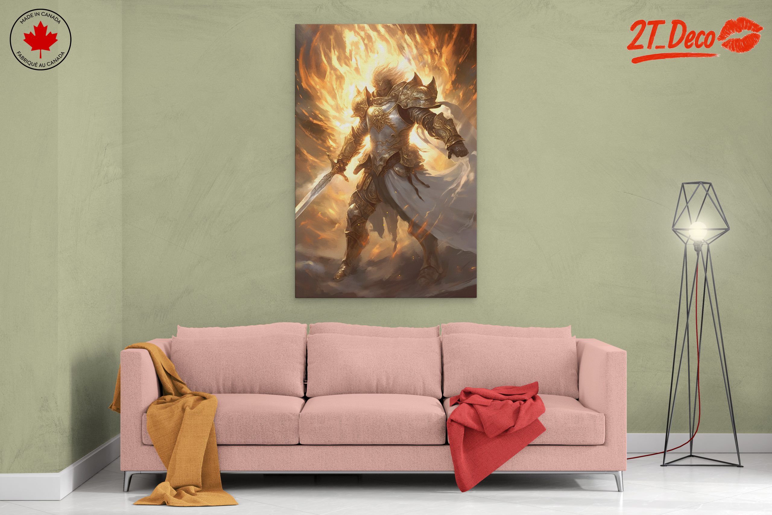 Fantasy Warrior Surrounded by Flames - Image 2