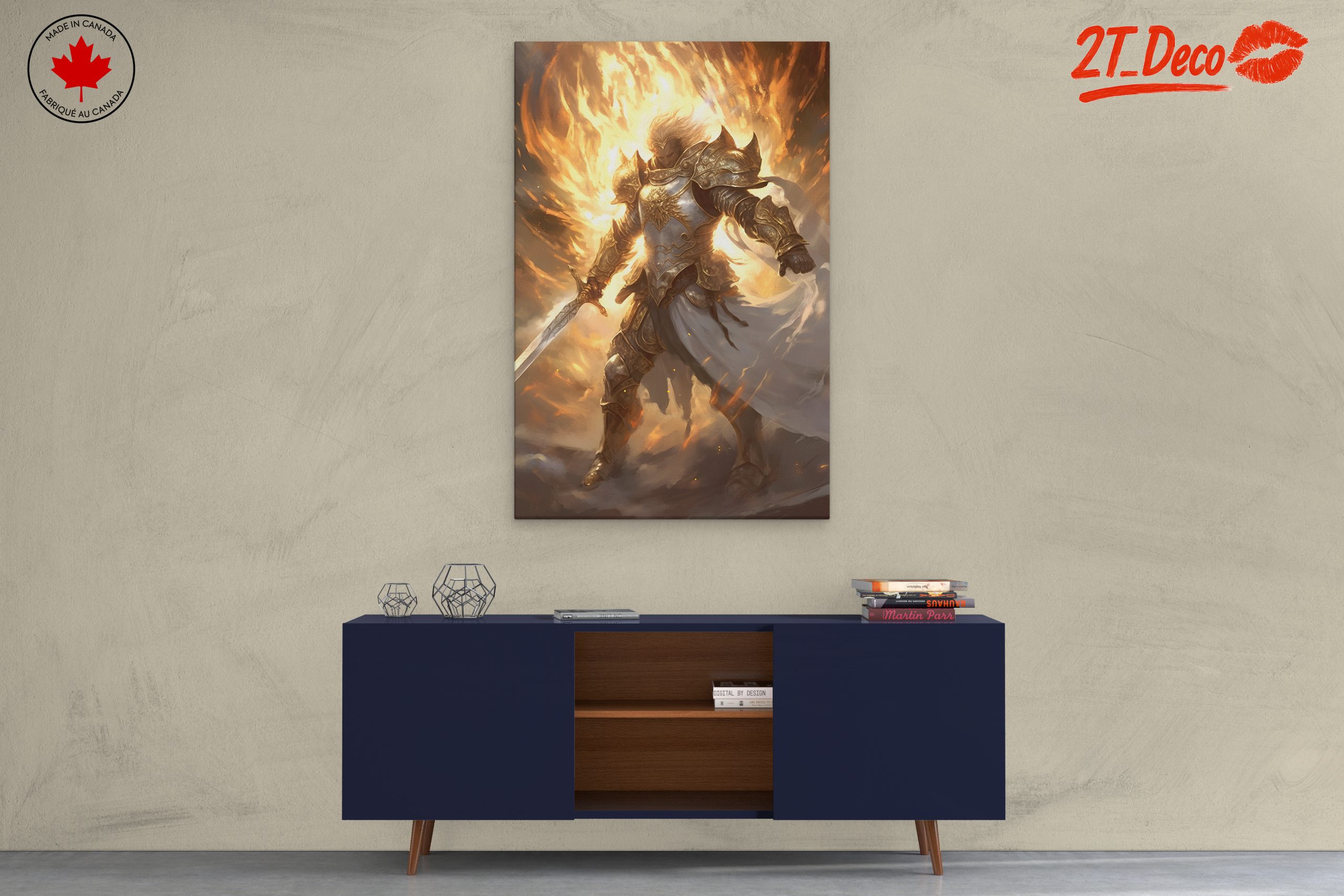 Fantasy Warrior Surrounded by Flames - Image 3