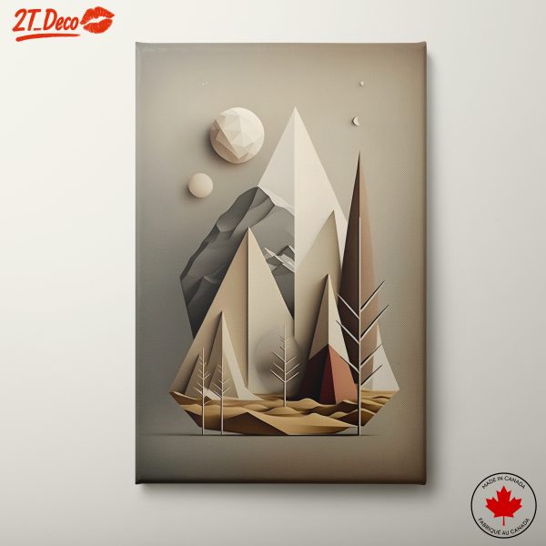 Stylized Geometric Mountain Landscape