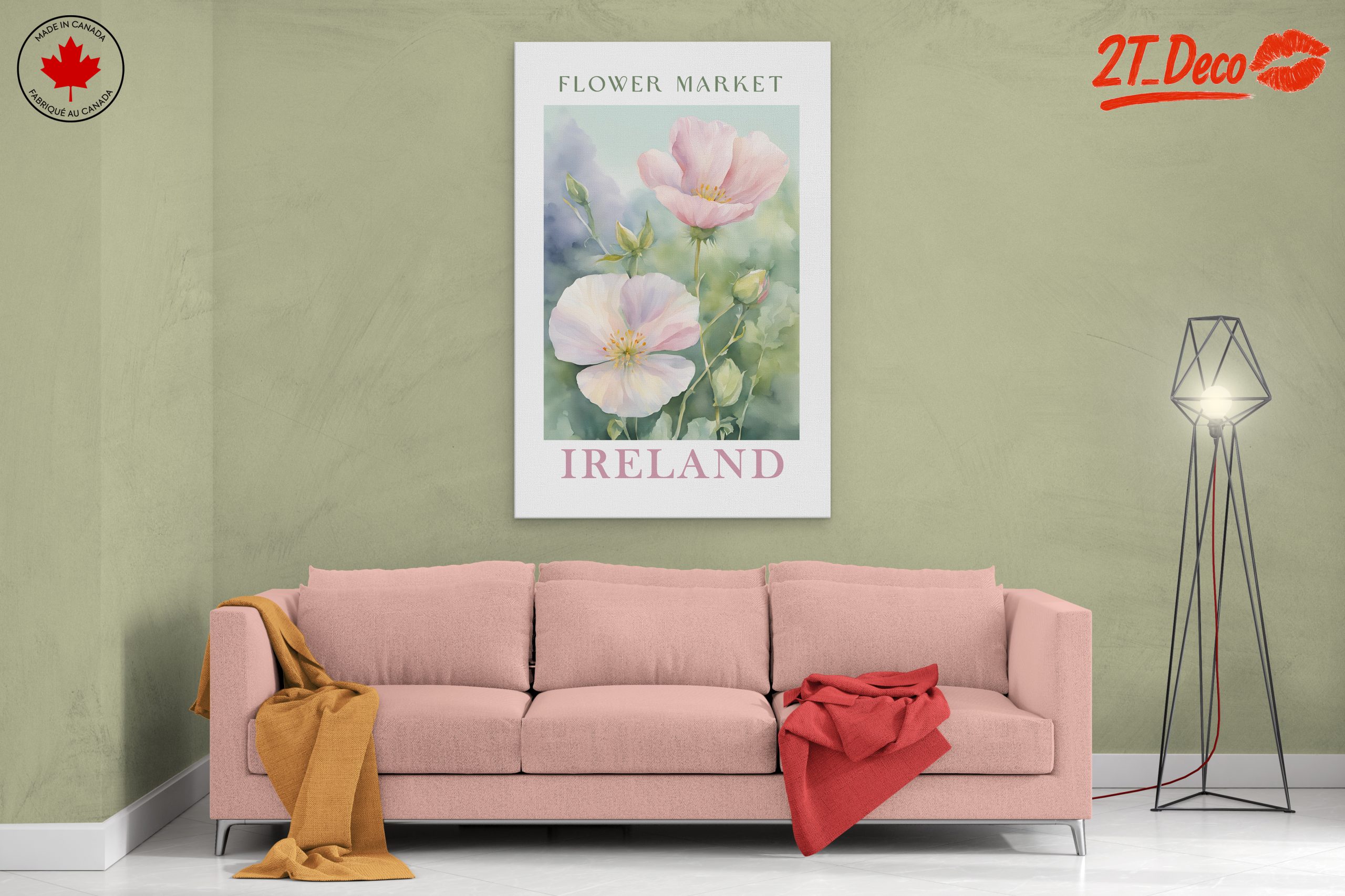 Flower Market in Ireland Watercolor Art - Image 2