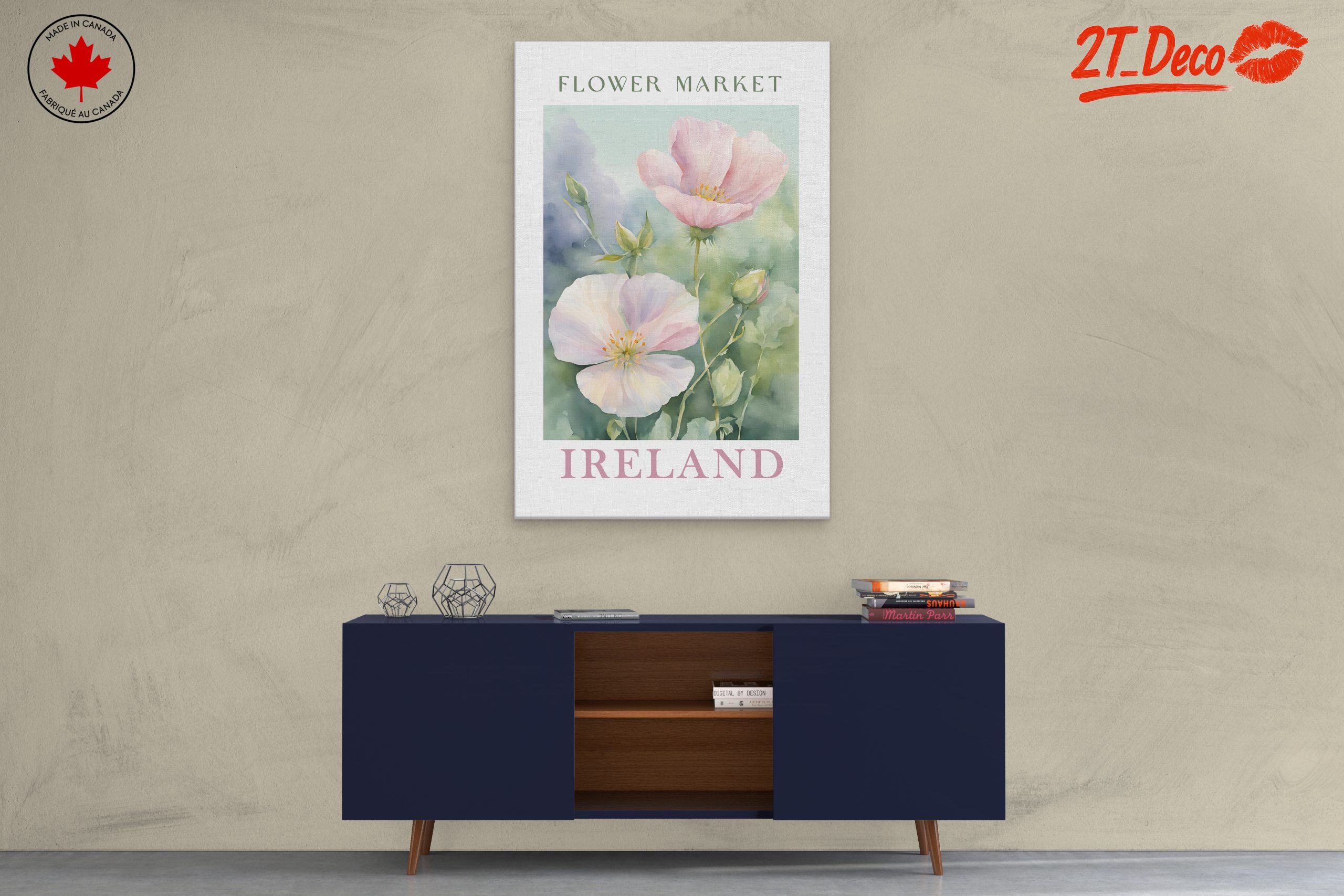Flower Market in Ireland Watercolor Art - Image 3