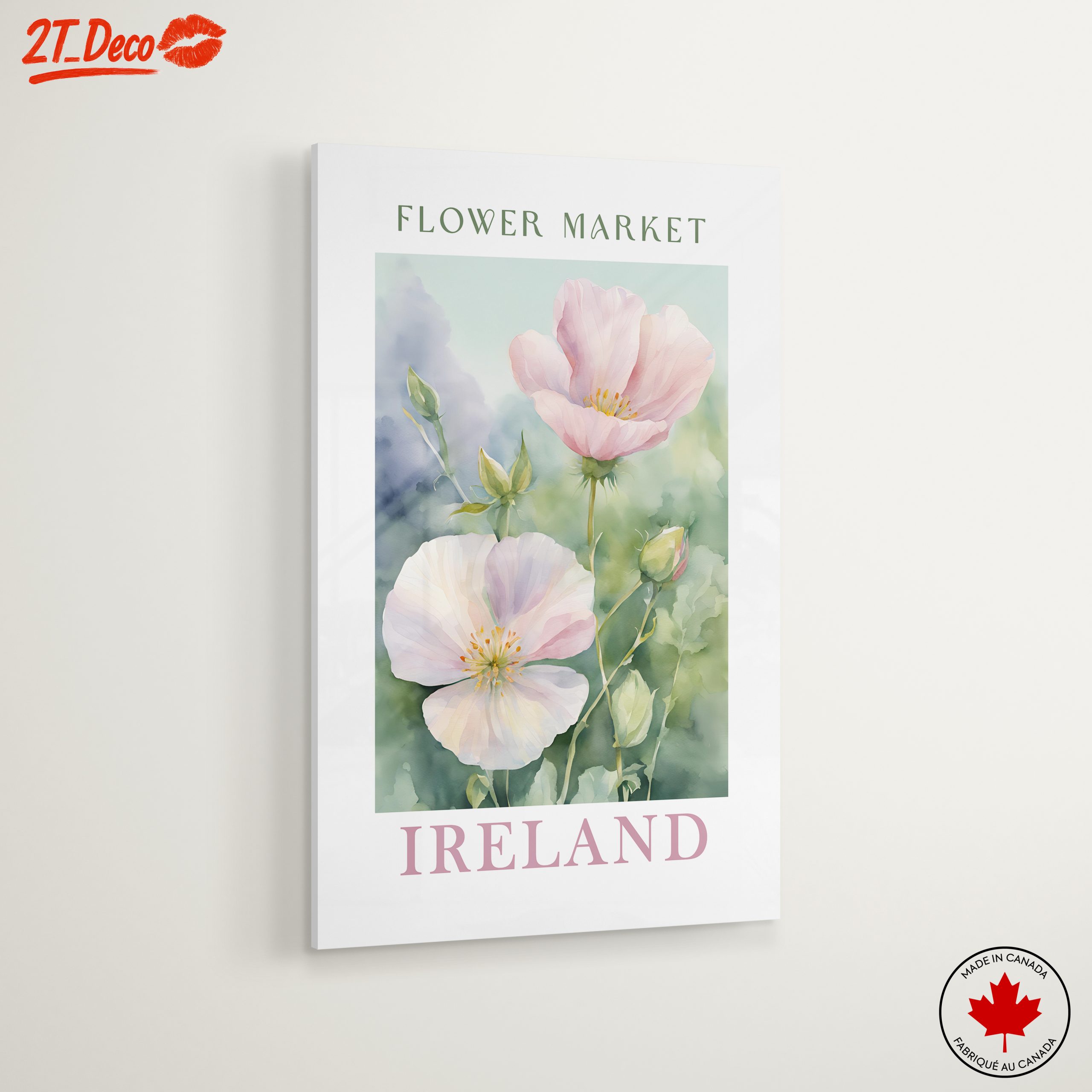 Flower Market in Ireland Watercolor Art - Image 6