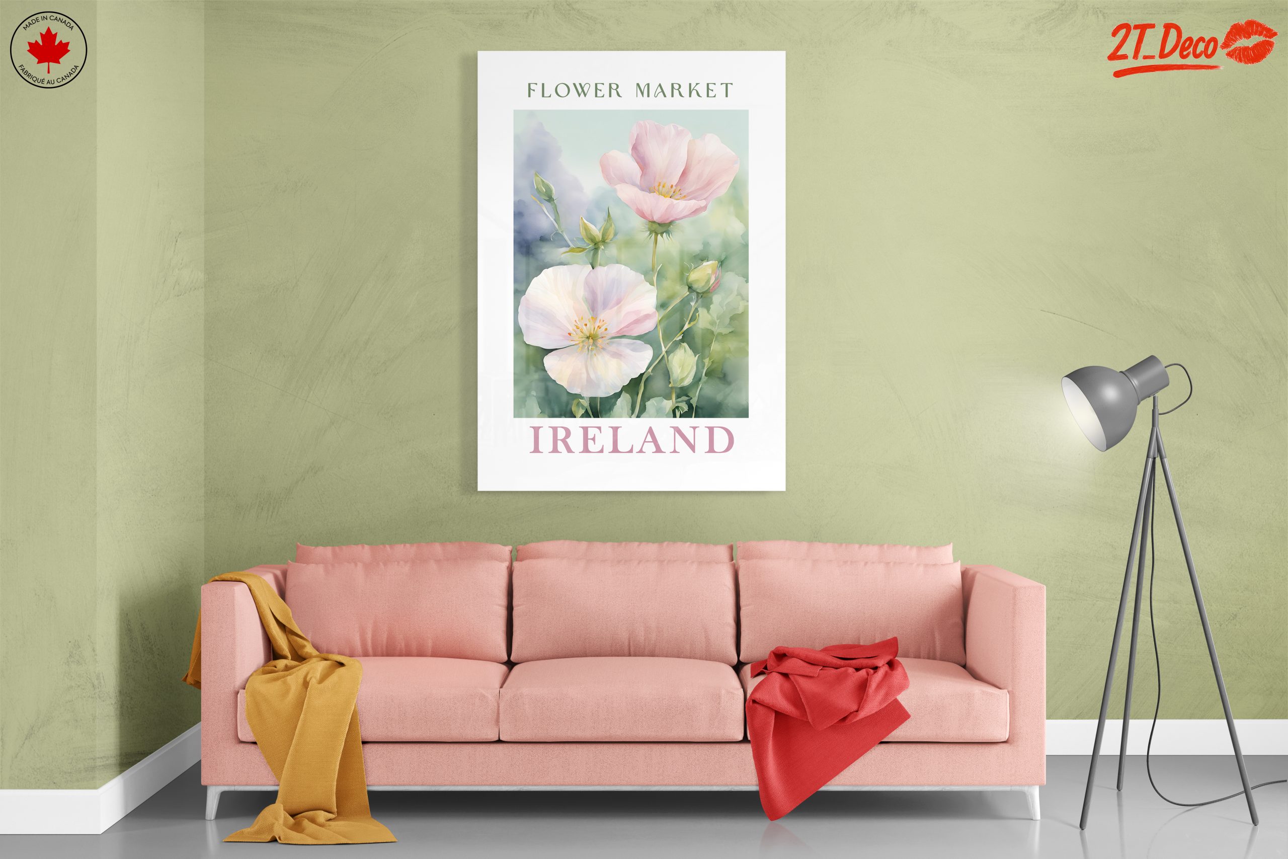 Flower Market in Ireland Watercolor Art - Image 7