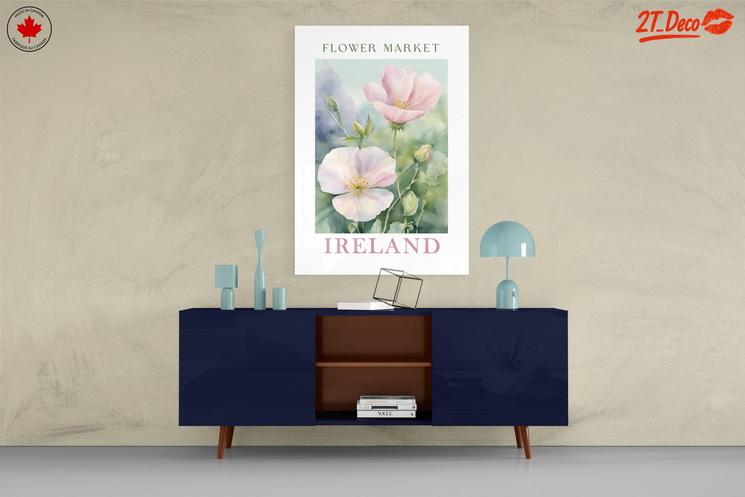 Flower Market in Ireland Watercolor Art - Image 8