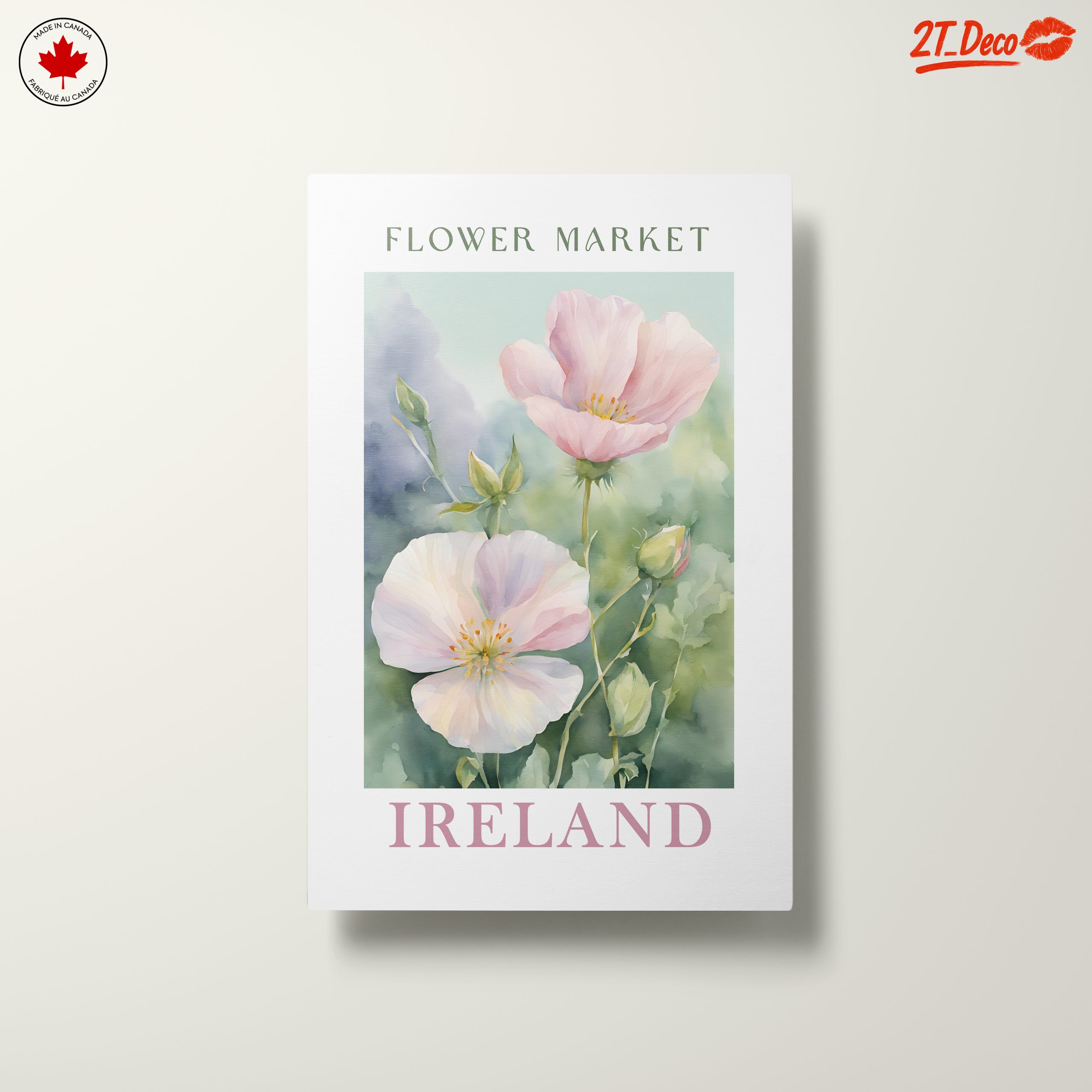 Flower Market in Ireland Watercolor Art - Image 10