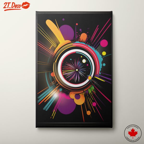 Vibrant Colorful Abstract Composition Art 3