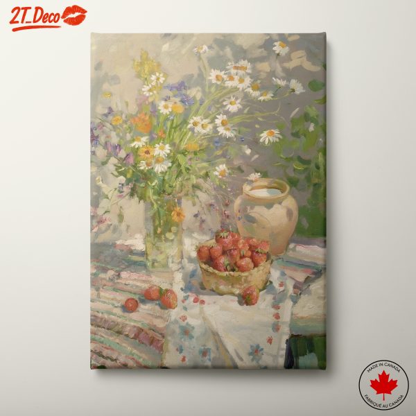 Vibrant Floral Arrangement with Strawberries