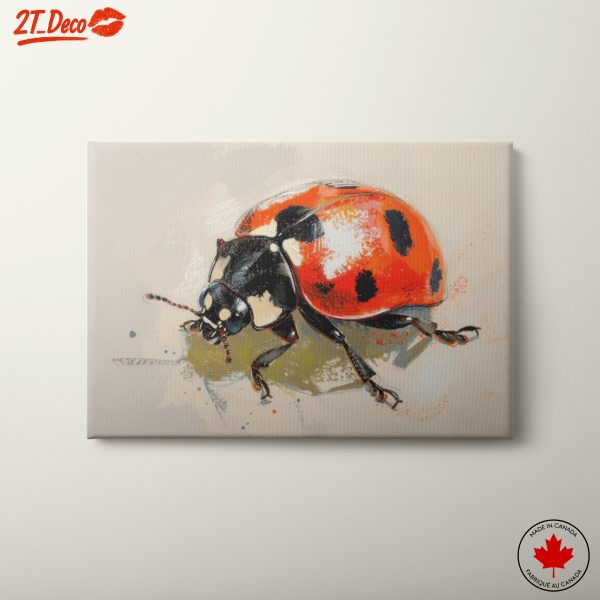 Vibrant Red Ladybug Art