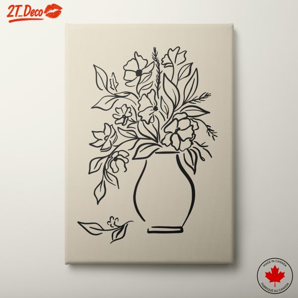 Stylized Floral Arrangement in a Vase