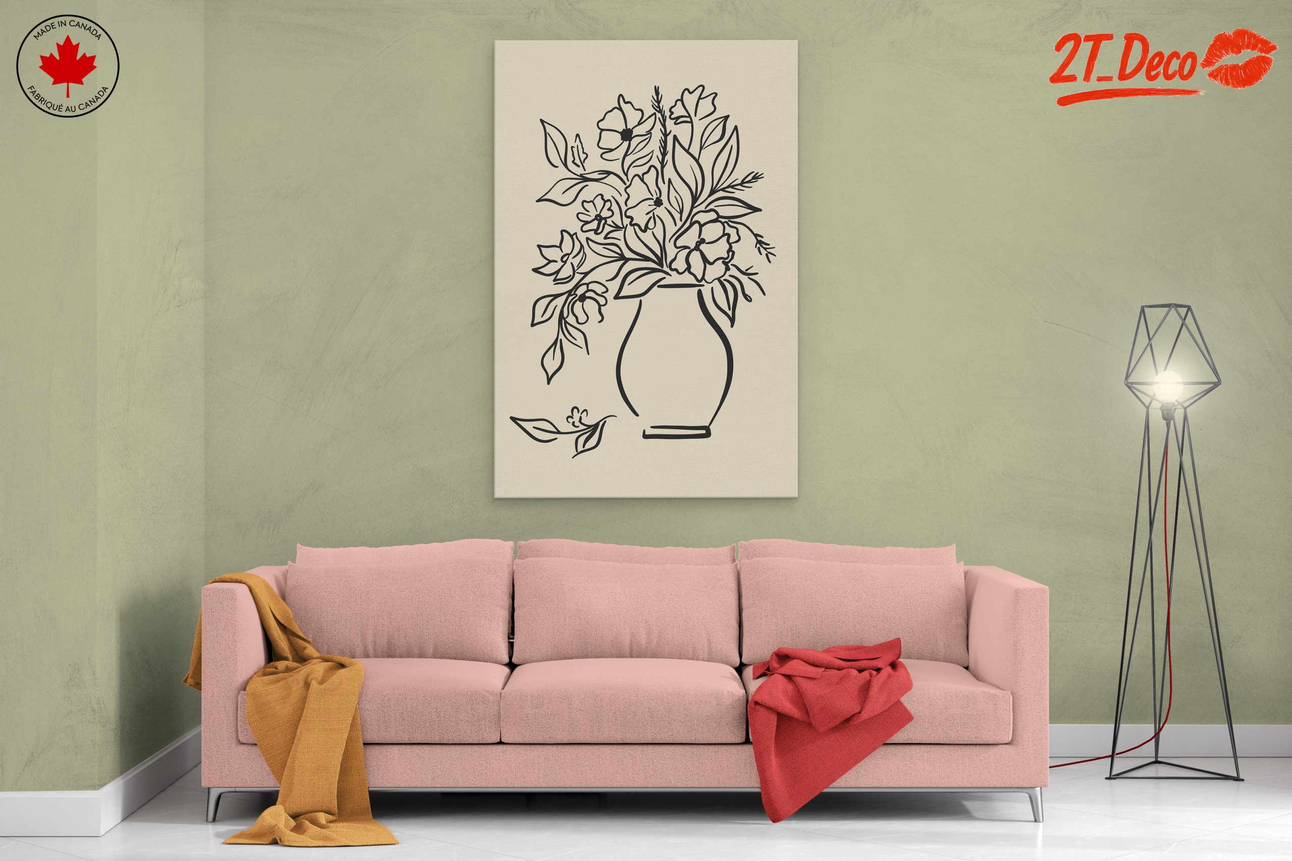 Stylized Floral Arrangement in a Vase - Image 2