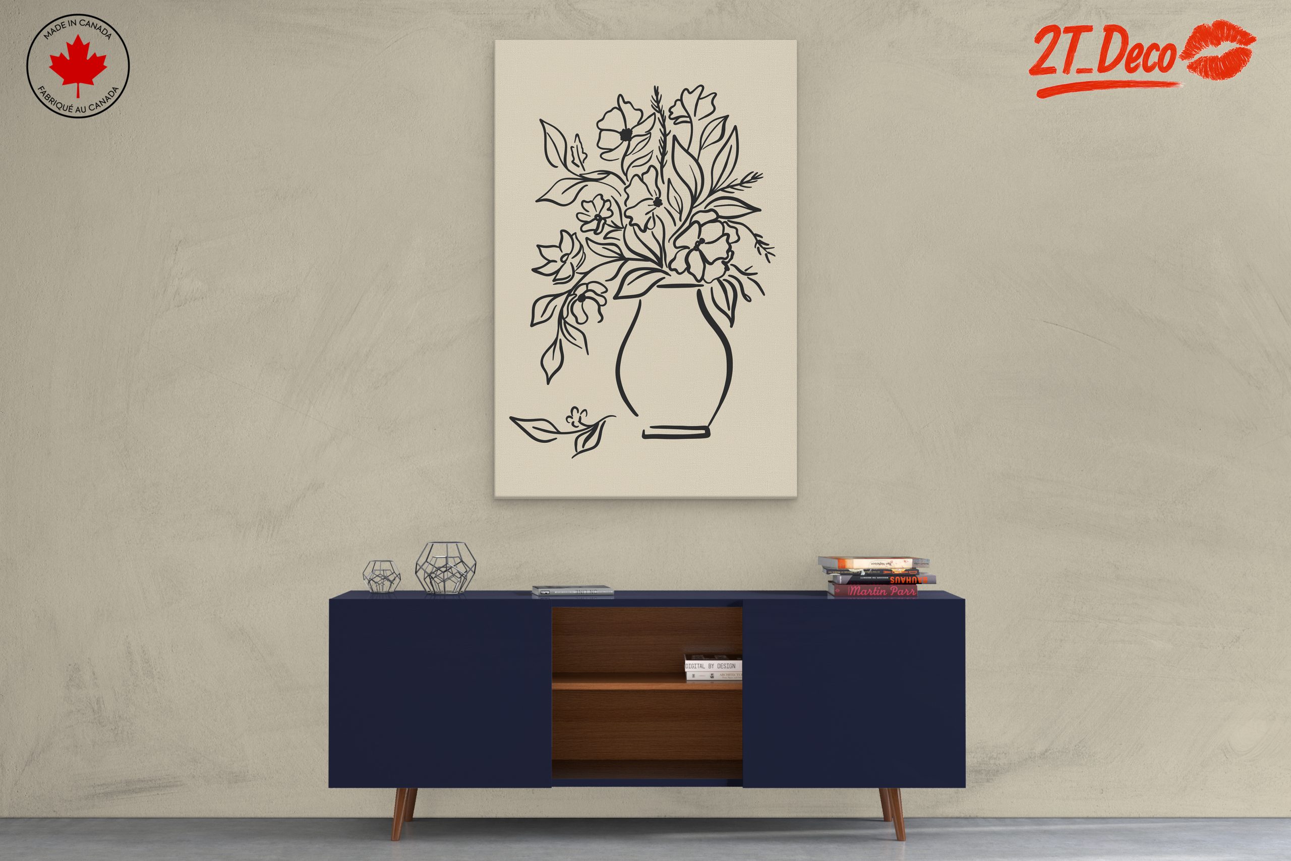Stylized Floral Arrangement in a Vase - Image 3