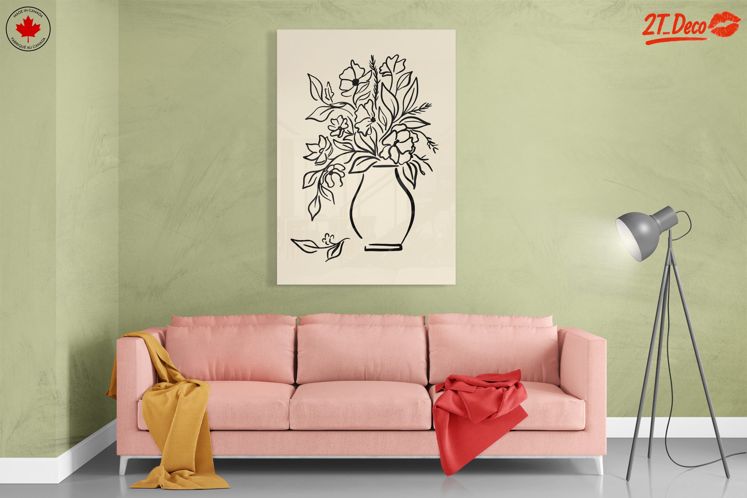 Stylized Floral Arrangement in a Vase - Image 7