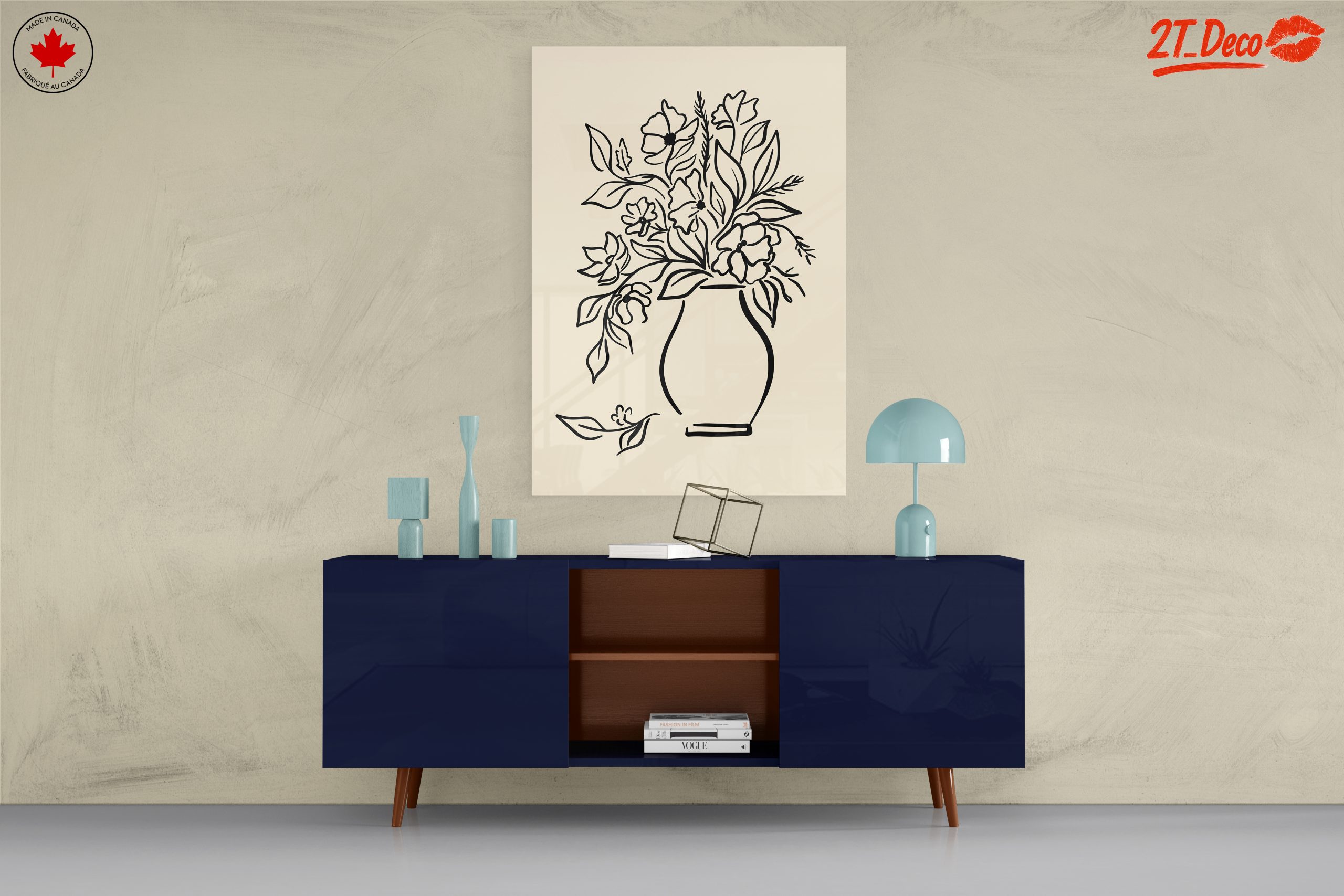 Stylized Floral Arrangement in a Vase - Image 8