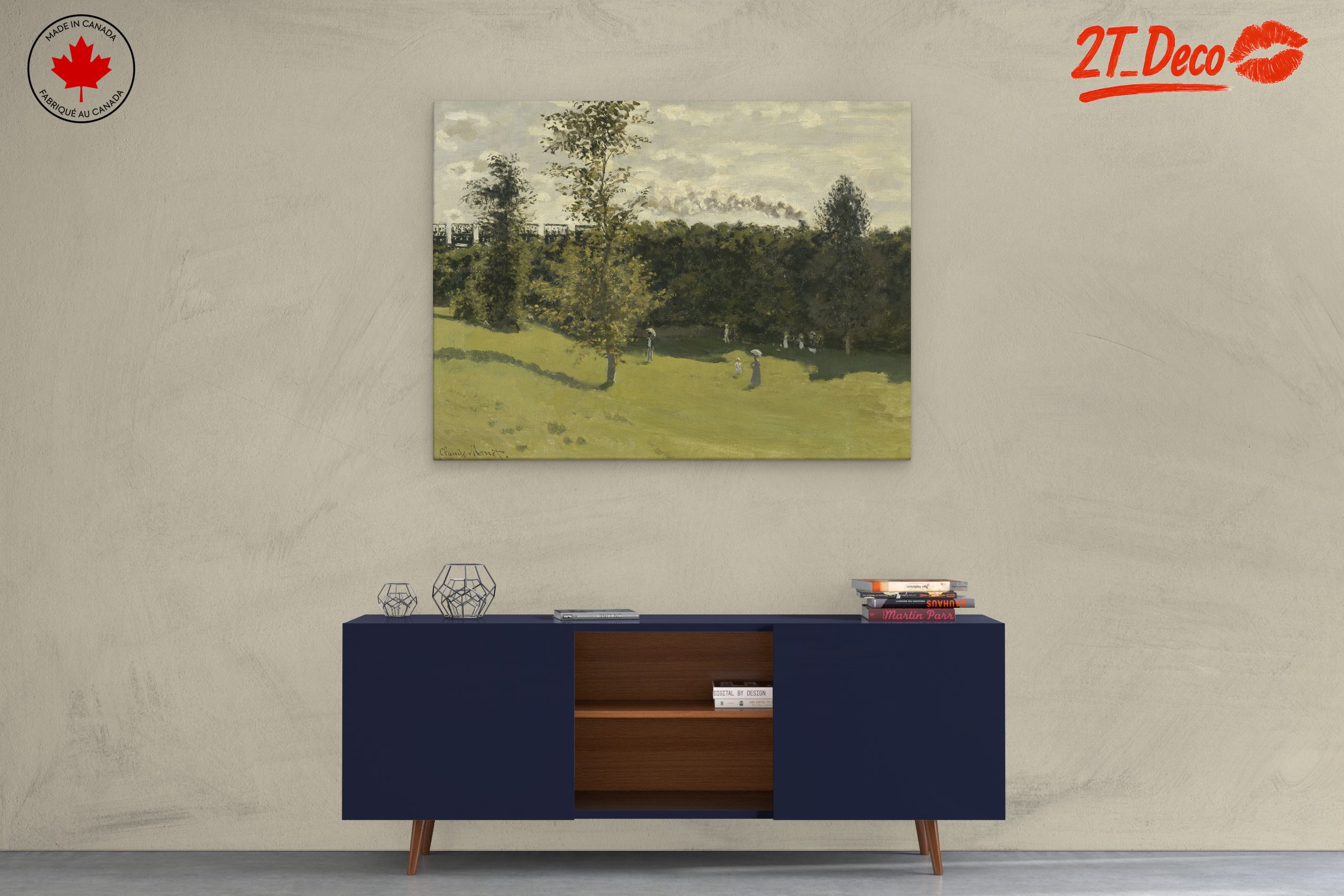 Peaceful Contemporary Landscape with Figures - Image 3