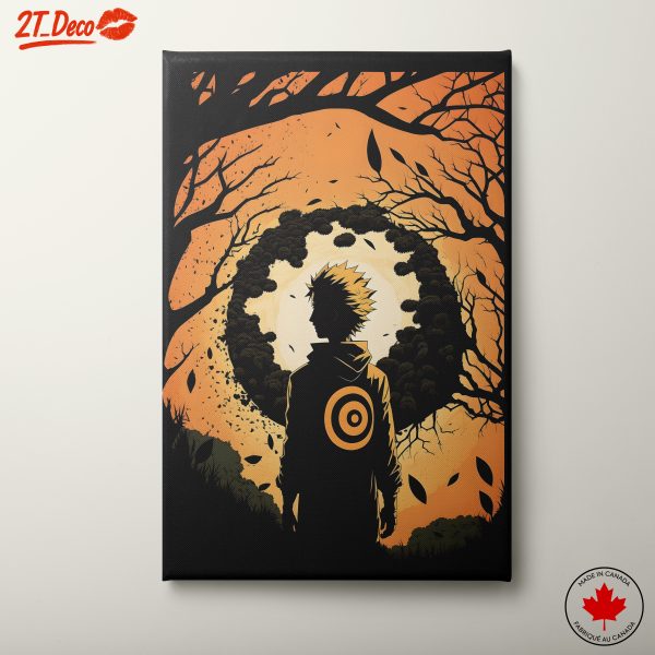 Dramatic Naruto Character Silhouette Art